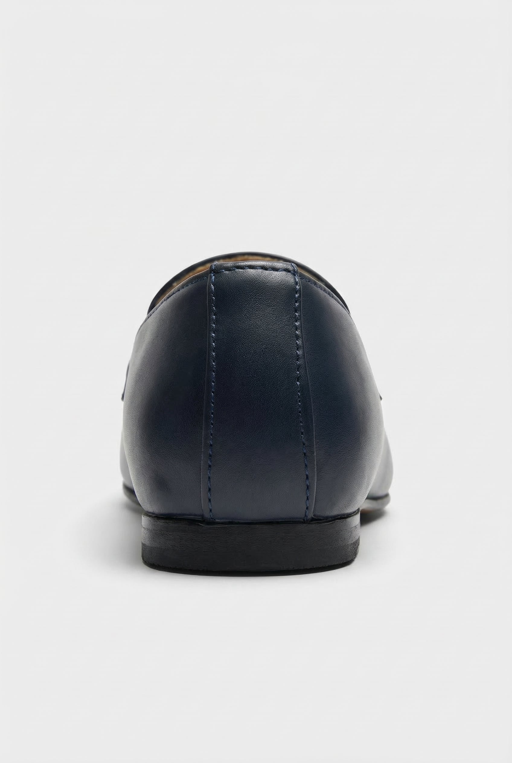 Boys Gold Horsebit Loafer Dress Shoes - Asher Navy Back Picture