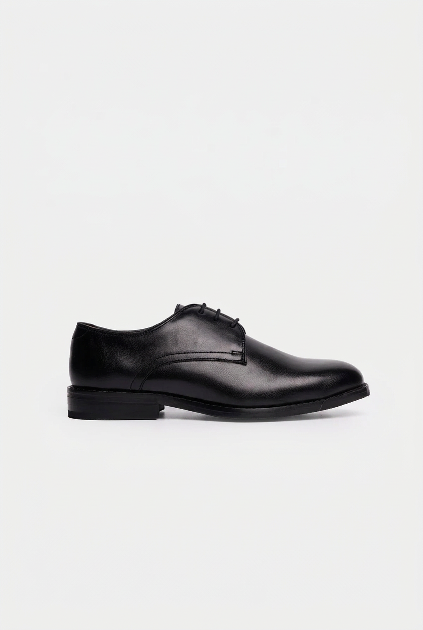 Scarpe eleganti stringate Derby in pelle per ragazzi - Nero