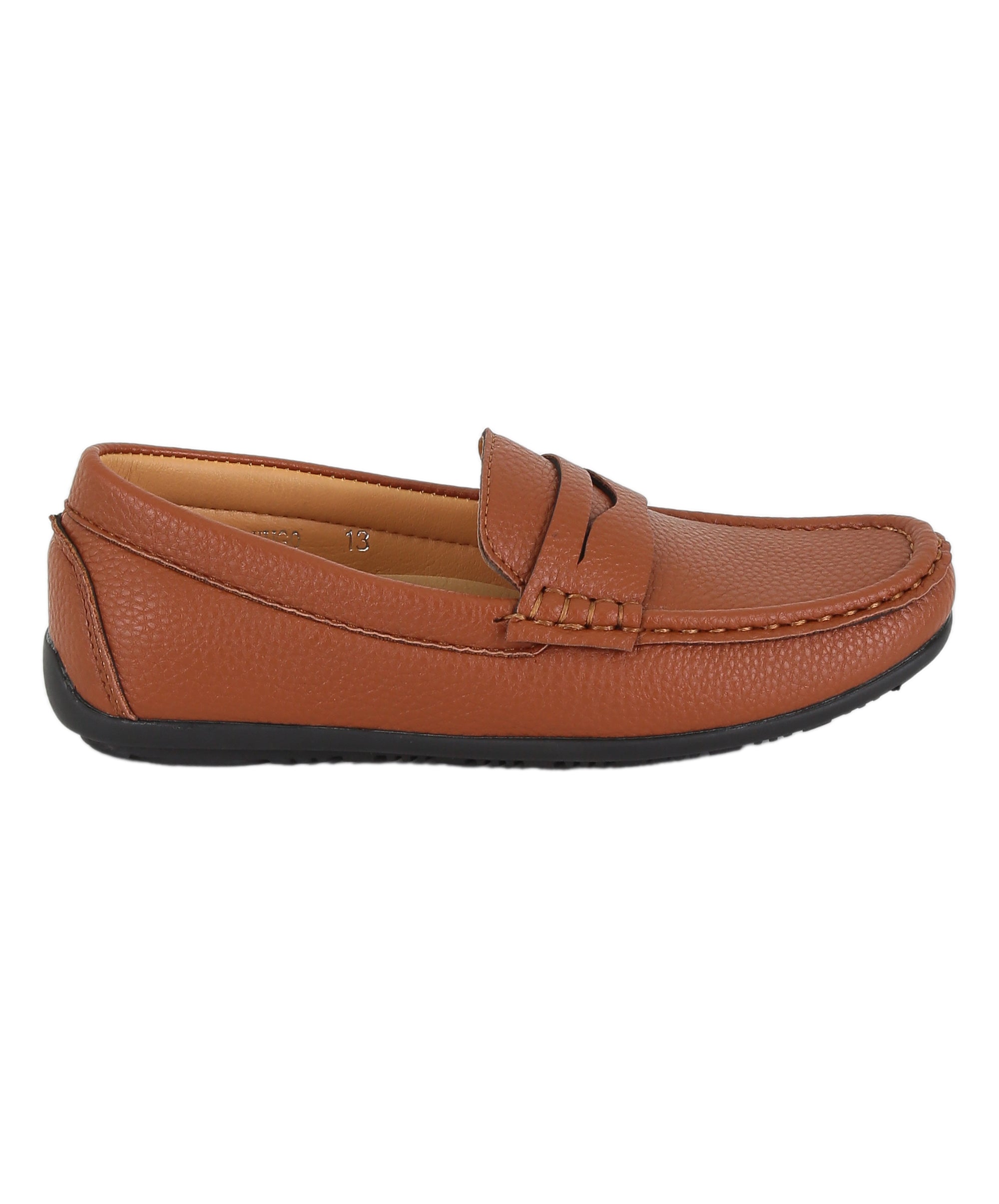 Boys Leather Penny Loafer - HUGO - Tan Brown