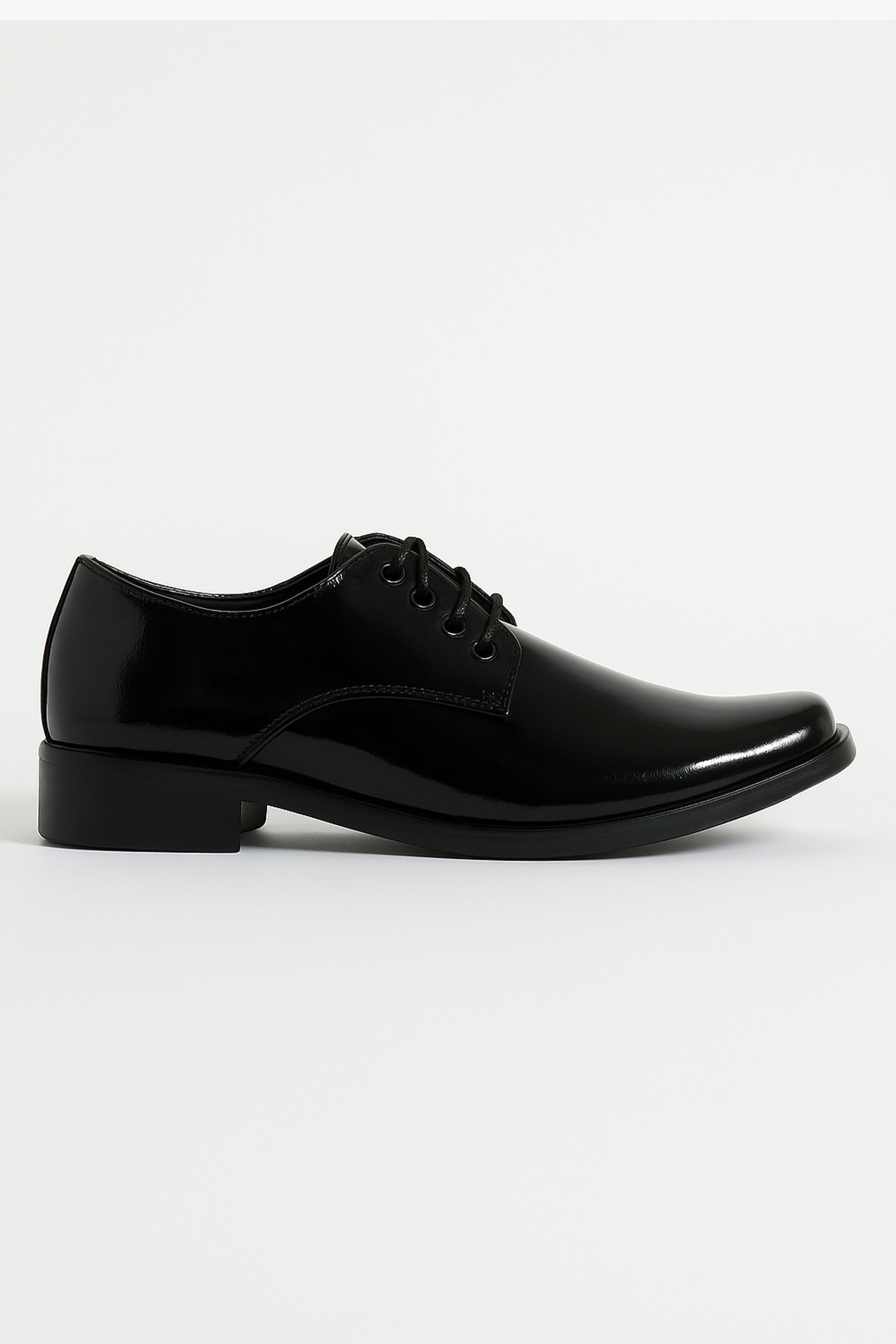 Boys Patent Leather Derby Shoes - GEORGE - Black 