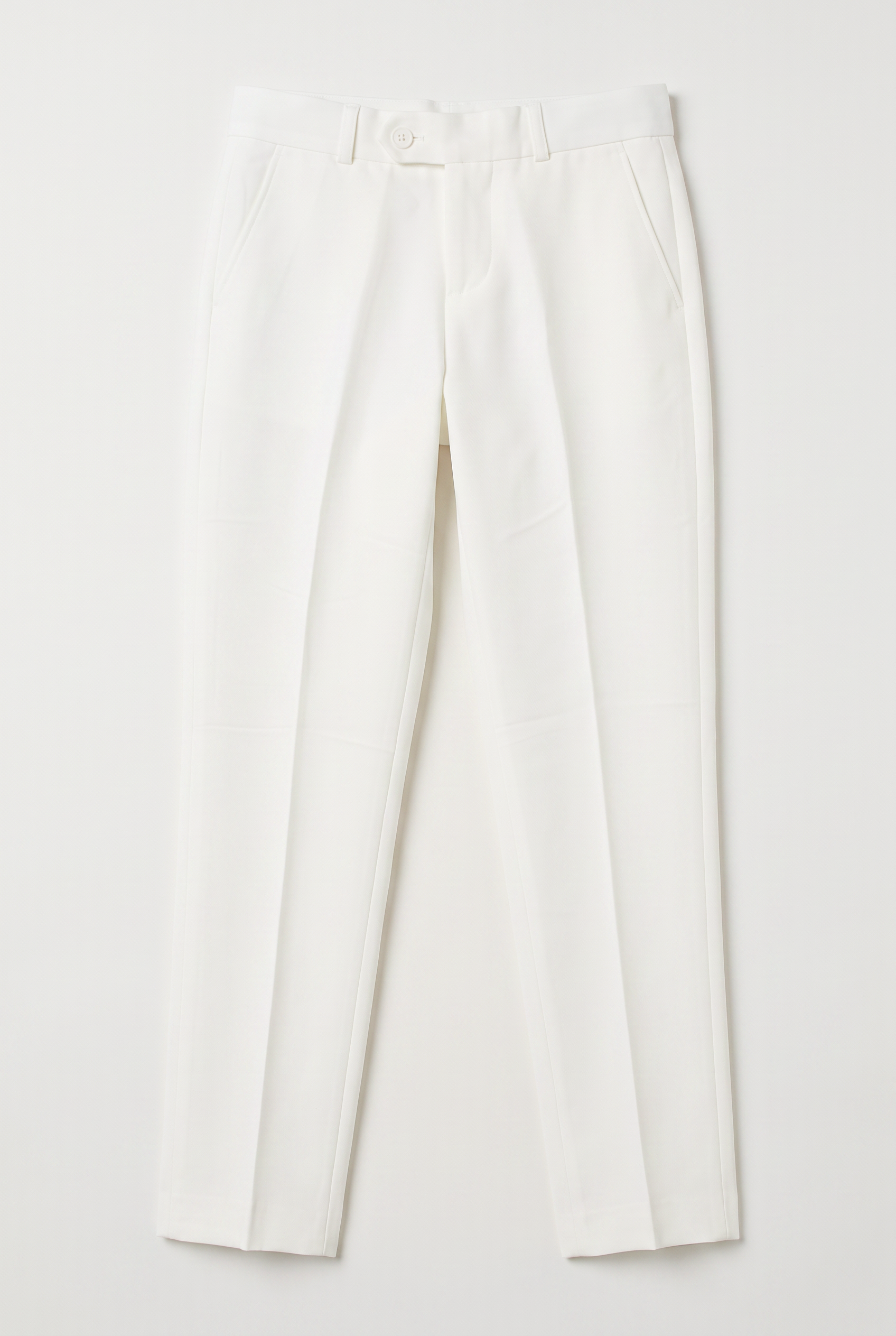 Costume de communion pour garçon, coupe ajustée, revers brillants - Blanc cassé