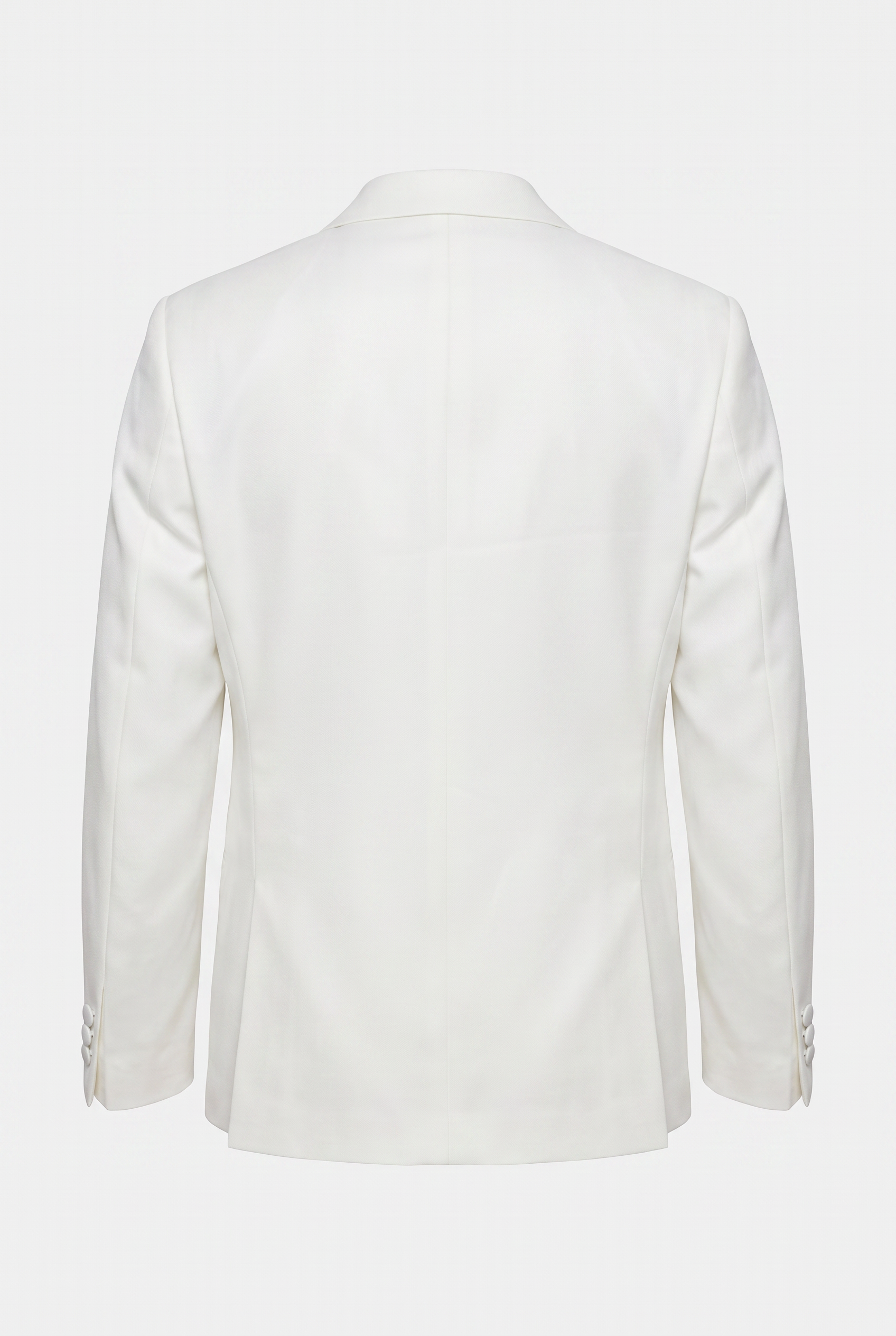 Costume de communion pour garçon, coupe ajustée, revers brillants - Blanc cassé