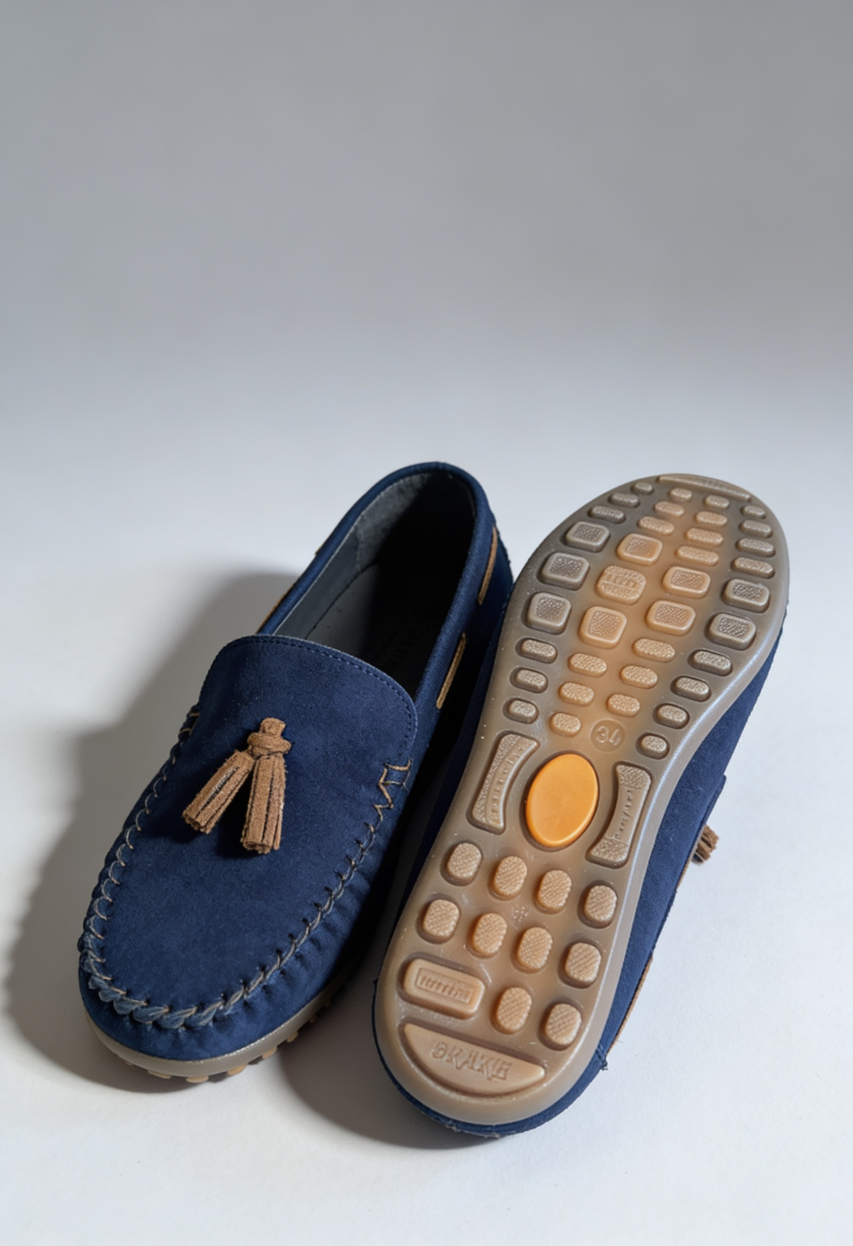 Erkek Çocuk Püsküllü Süet Slip On Penny Loafer - BABYLON - Lacivert