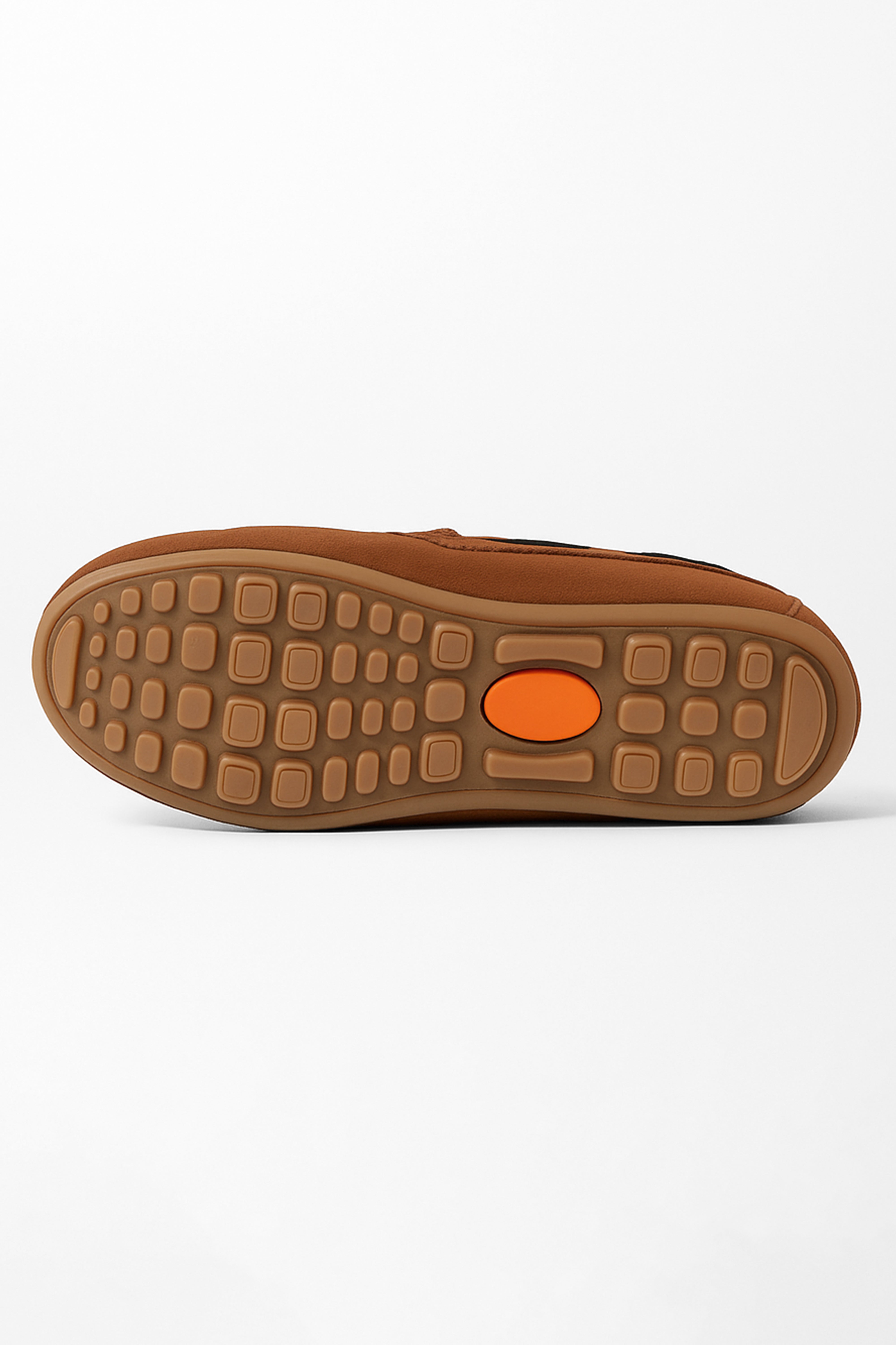 Boys Slip on Tassel Suede Penny Loafer - BABYLON - Tan Brown Sole Picture