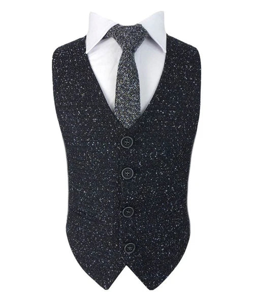 Conjunto formal de 2 piezas para niños: blazer y chaleco - Cosmo Navy