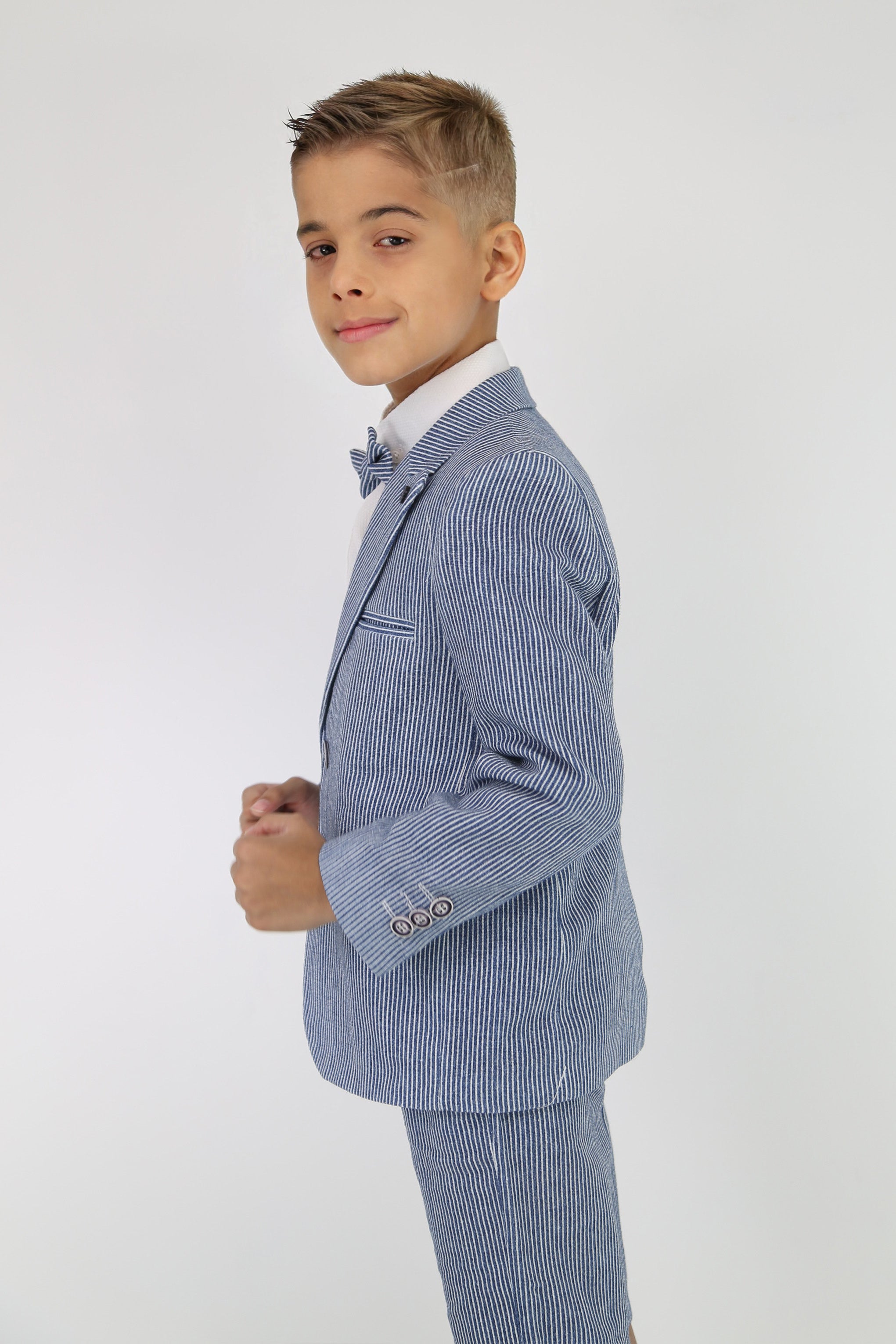 بدلة قصيرة مخططة من القطن السيزرسكر للأولاد – ألكسندر - بيج جملية