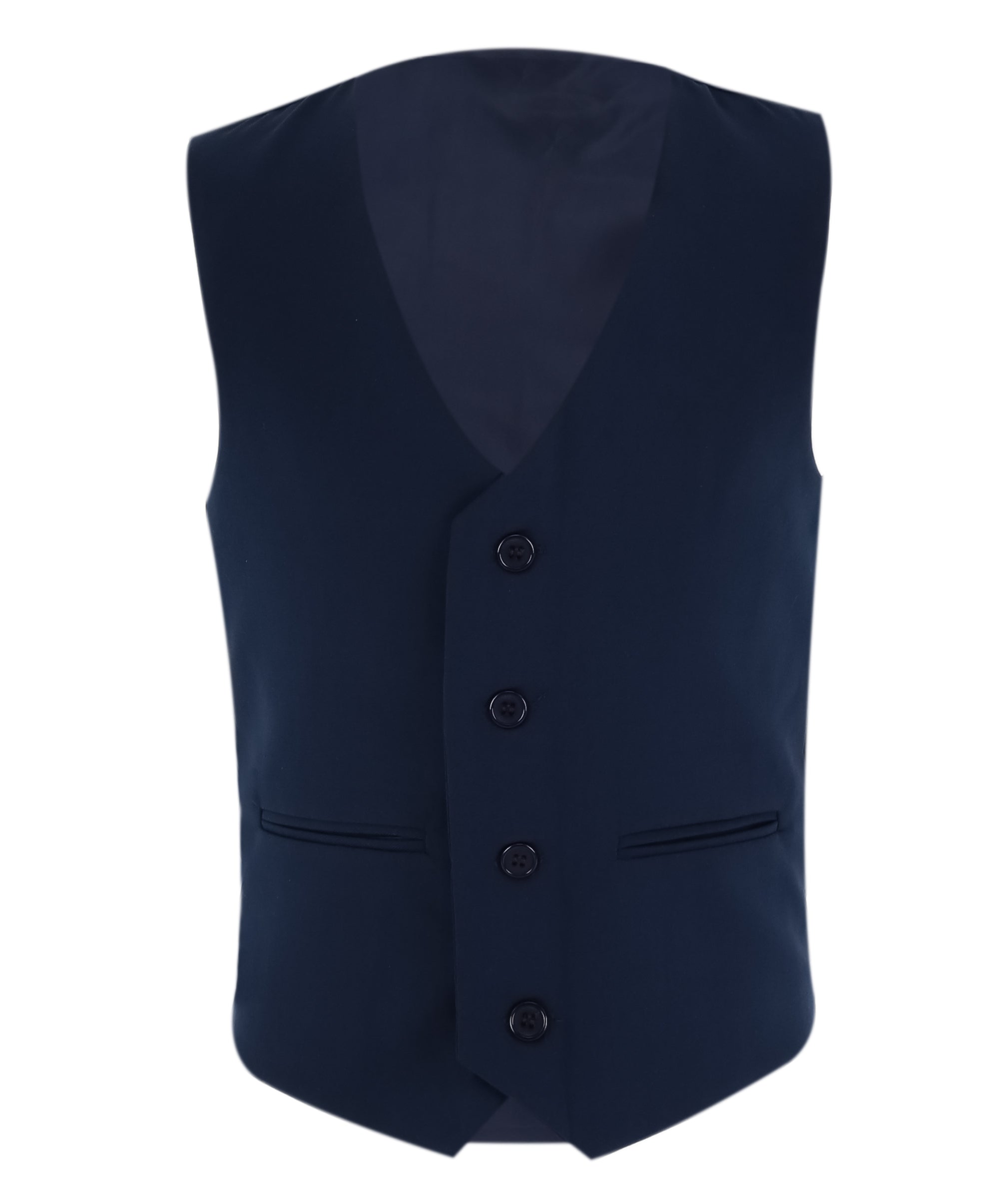 Boys Summer Waistcoat Suit 4 PC Set - Navy Blue