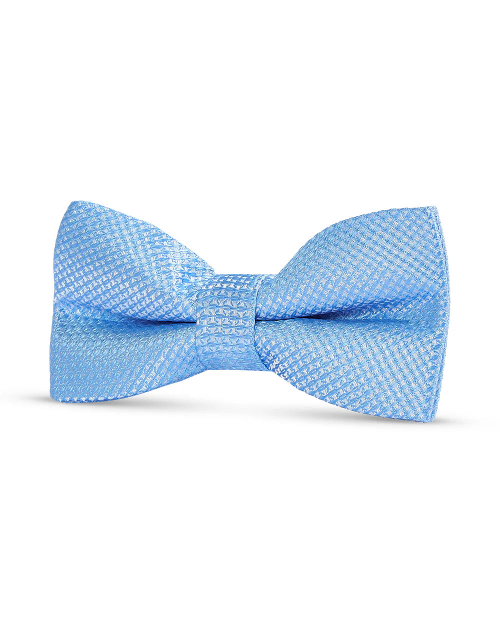 Nœud papillon garçon en jacquard texturé pré-noué avec sangle de cou réglable à clip - Bleu