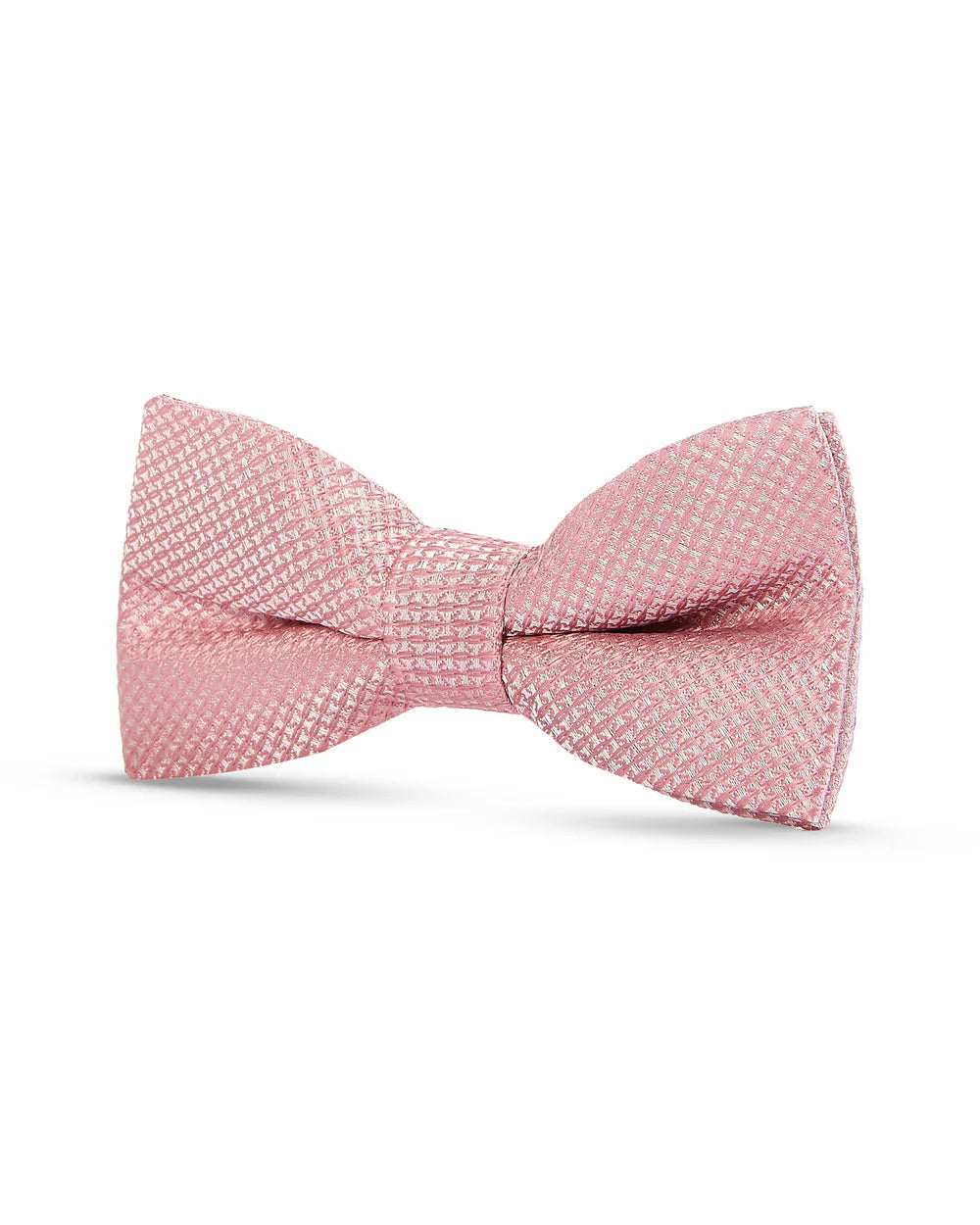 Nœud papillon jacquard texturé pour garçons, pré-noué, avec sangle de cou réglable à clip - Rose