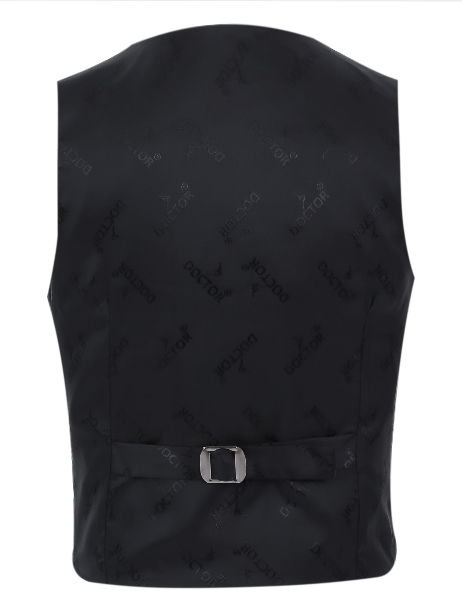 Boys Tuxedo Suit - Corduroy Velvet Waistcoat & shawl lapel - White- Black Waistcoat Back Picture