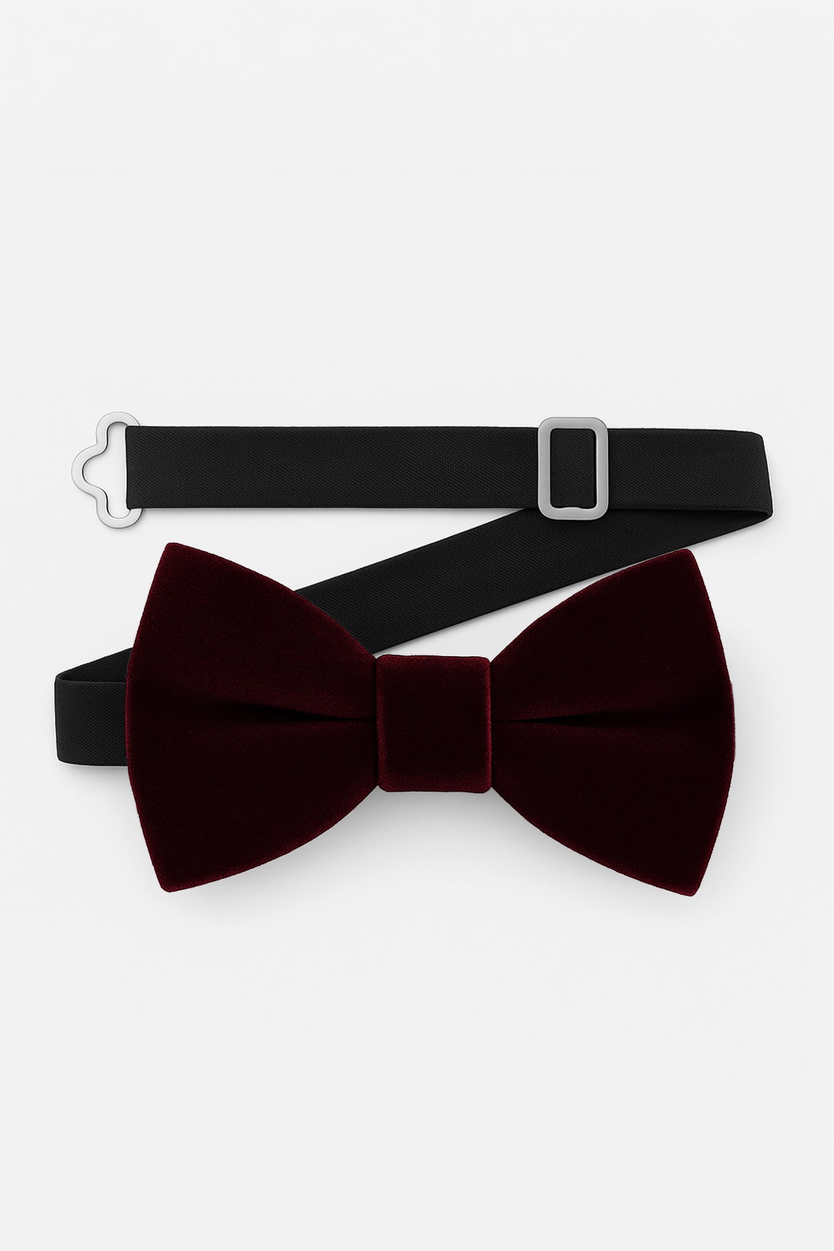 Boys Velvet Dickie Bow Tie & Handkerchief Set - Savoy - Wine Detail Picture
