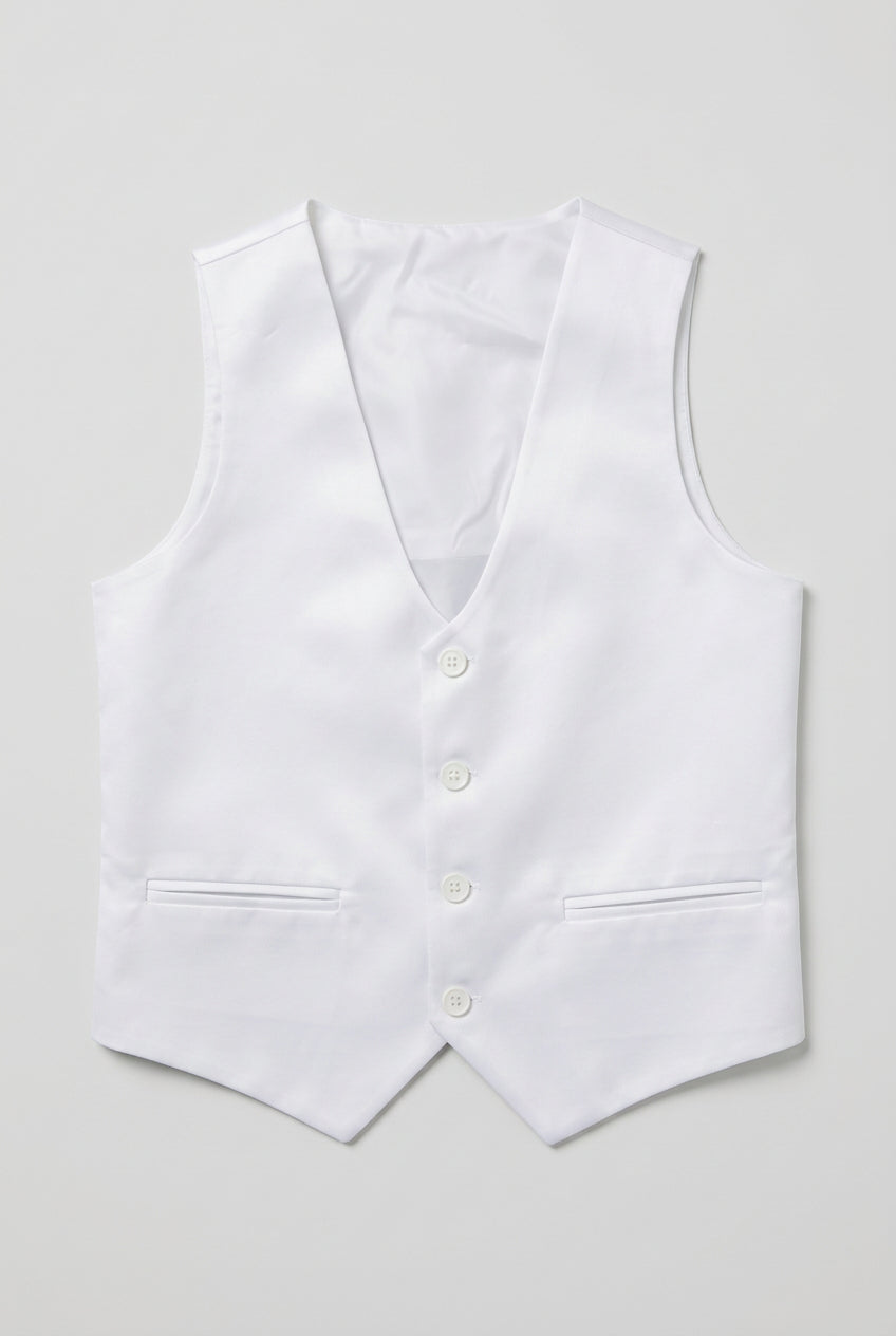 Chaleco formal blanco para niños