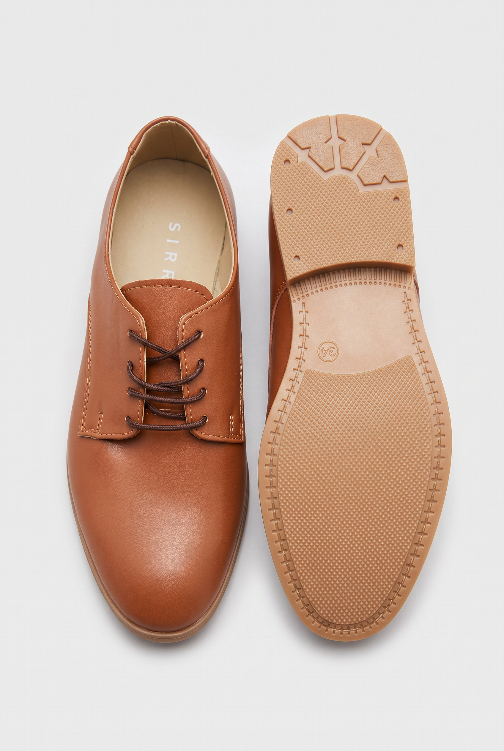 Boys Woven Leather Loafers - Denver - Tan Brown Sole Picture