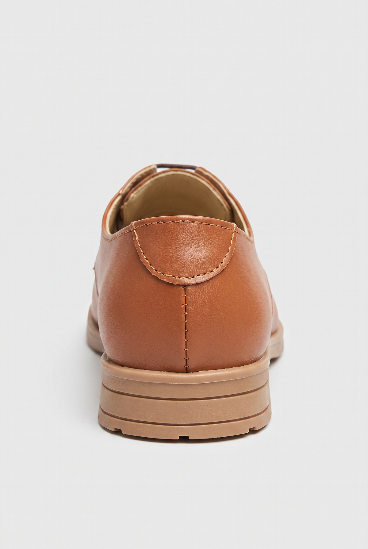 Boys Woven Leather Loafers - Denver - Tan Brown Back Picture