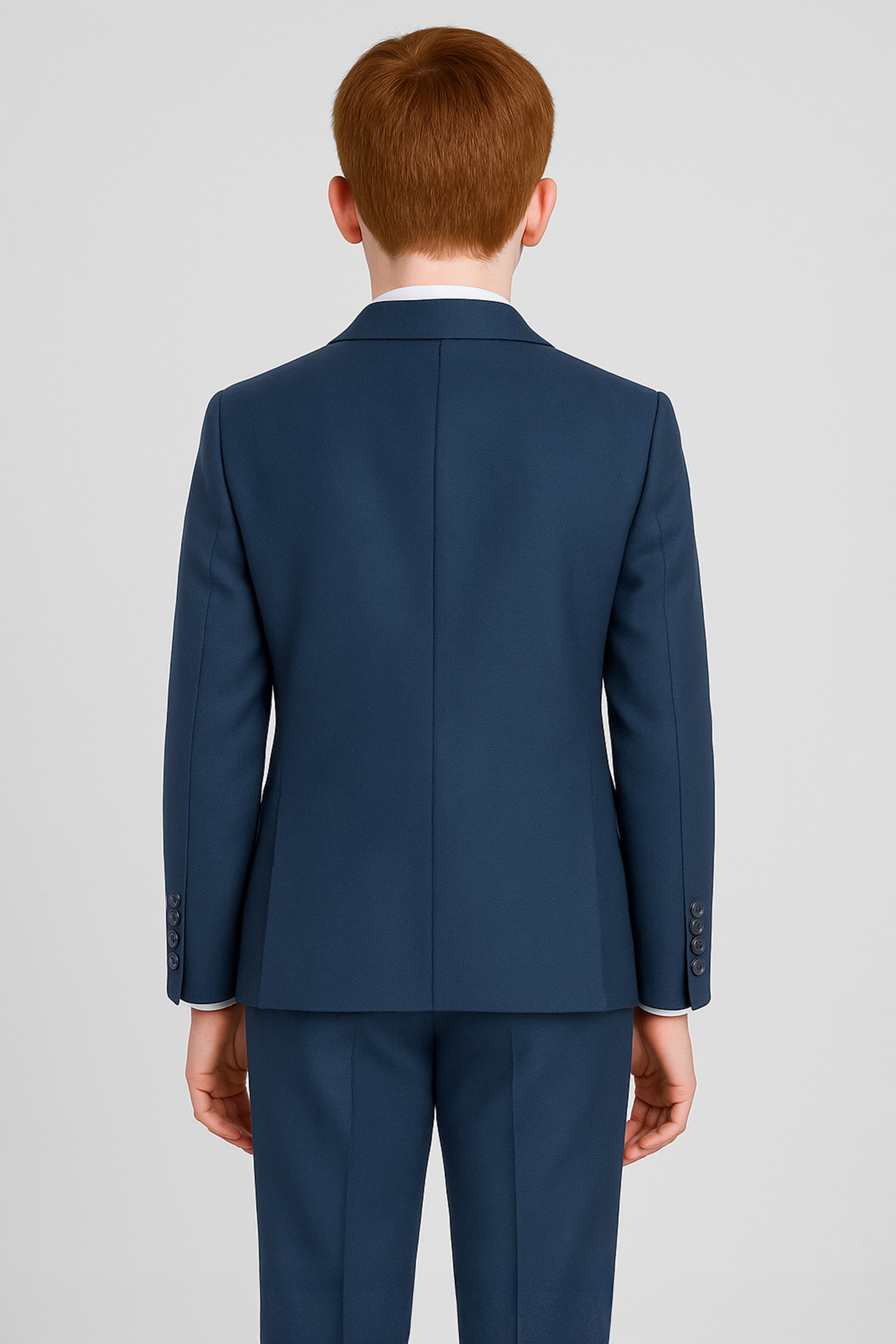 Boys’ 2-Piece Twill Formal Suit - Dean  - Blue Back Picture