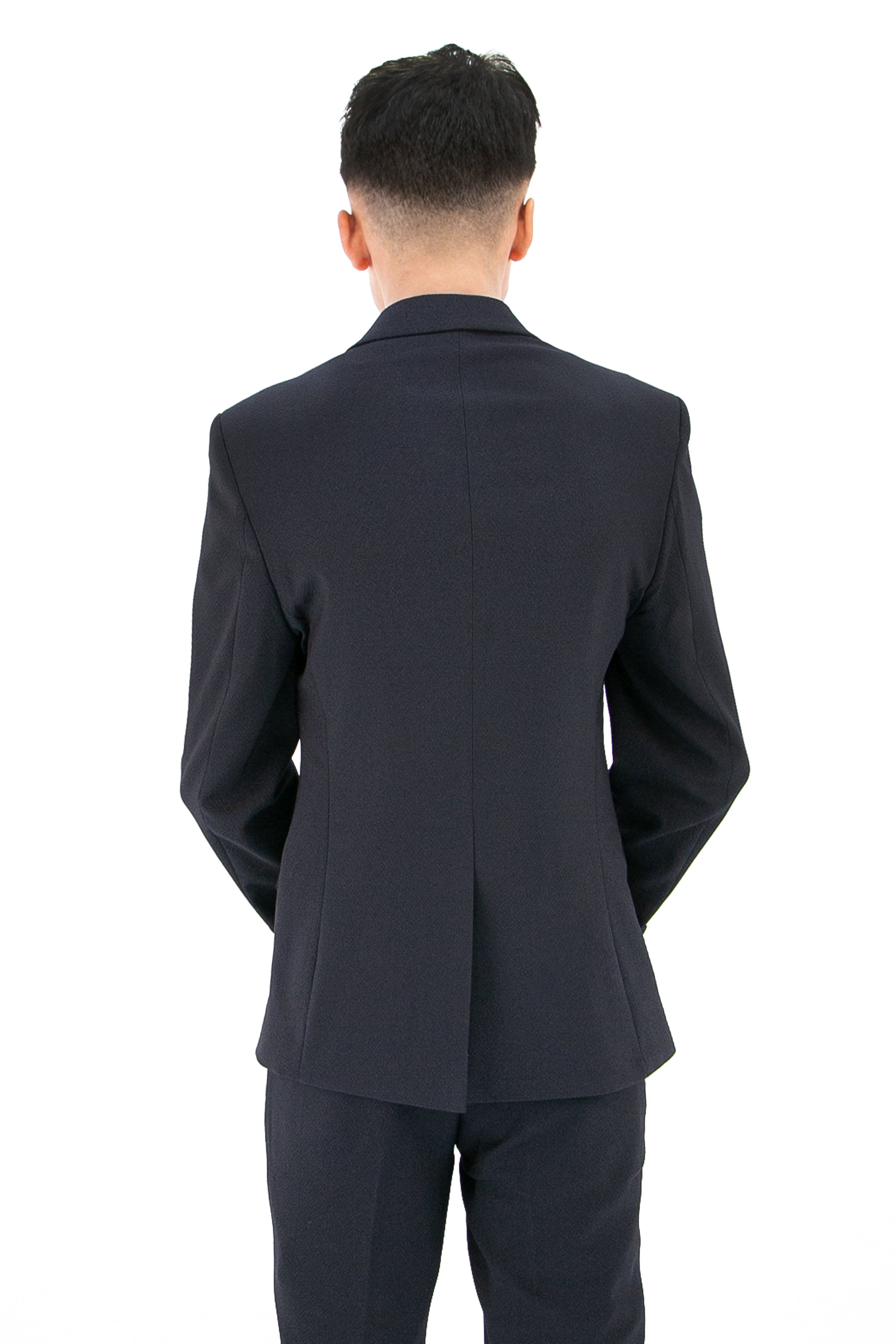 Boys’ 3-Piece Slim Fit Smart Casual Suit - Gofre - Navy Blazer Back Picture