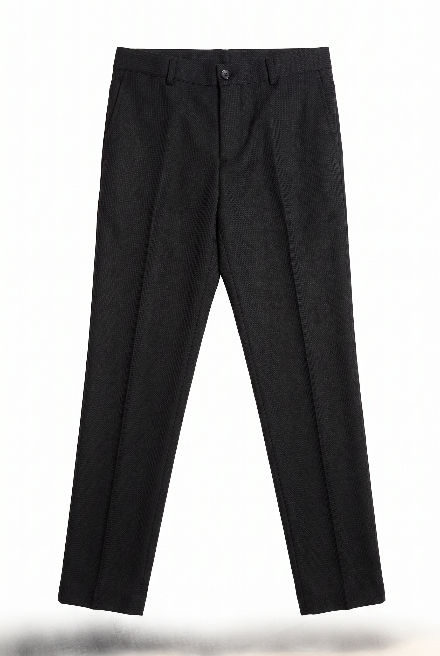 Boys' 5-Piece Textured Double Breasted Waistcoat Suit - MATRIX - Black