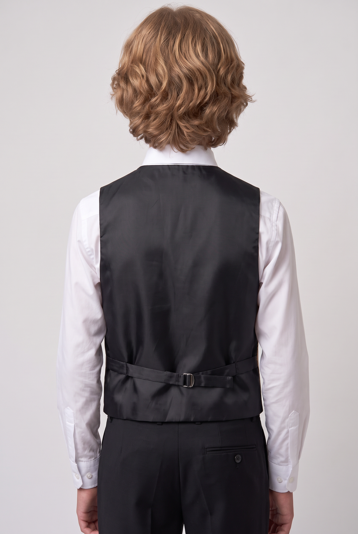 Costume smoking jacquard floral 5 pièces pour garçons avec gilet croisé - Or