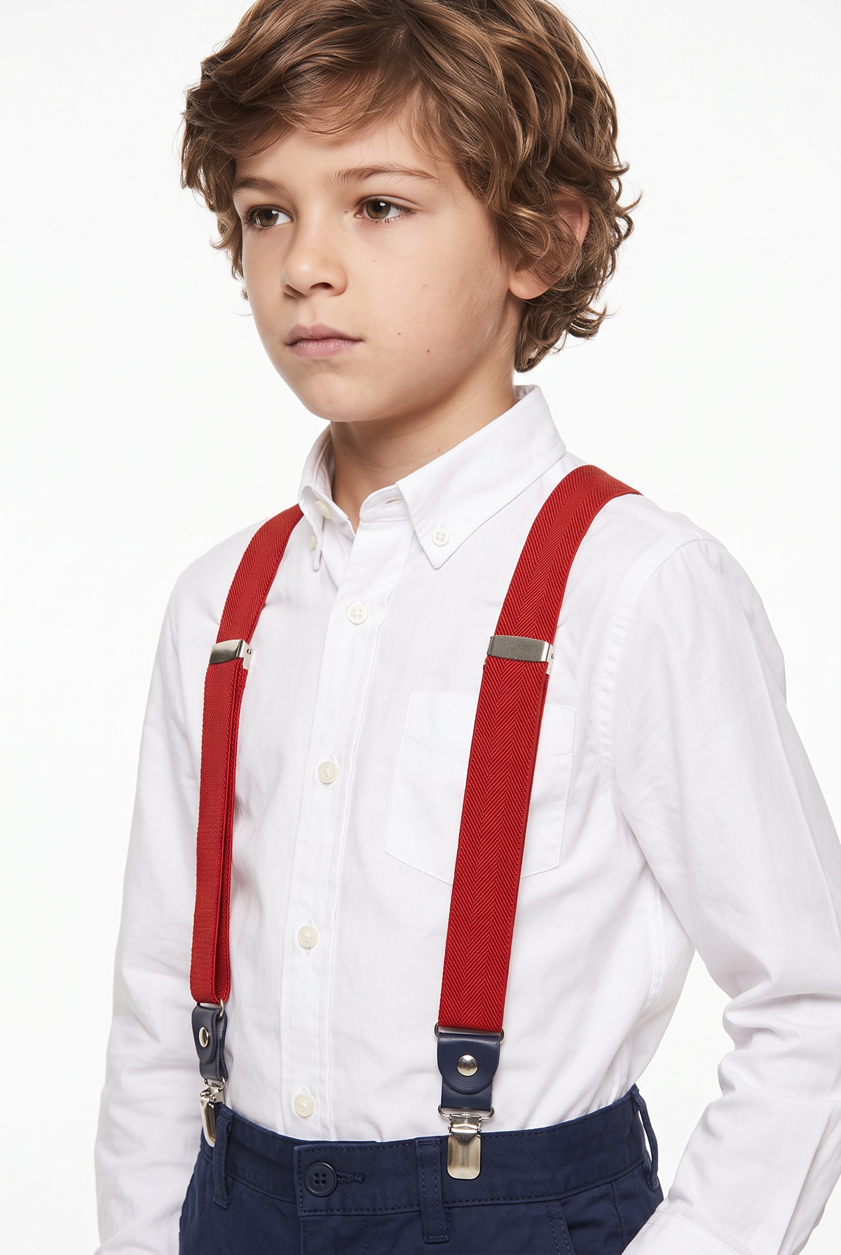 Tirantes ajustables en forma de Y para niños - Rojo