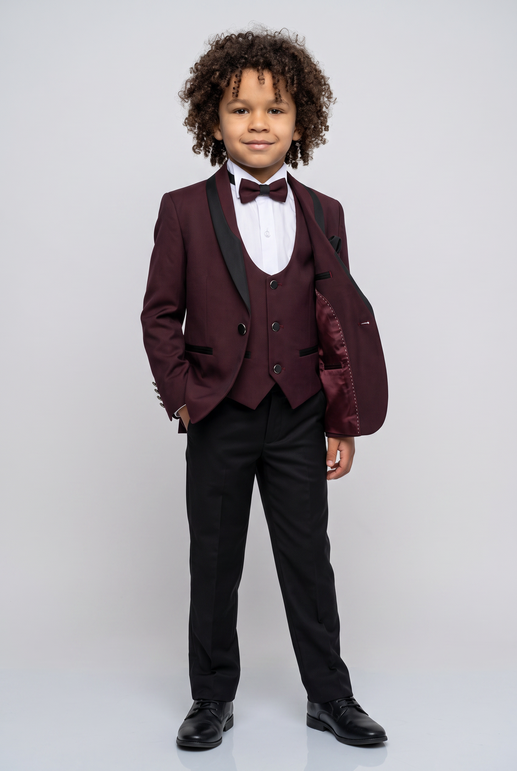 Jungen All-in-One 6-teiliger Smokinganzug - HARRISON - Burgunder