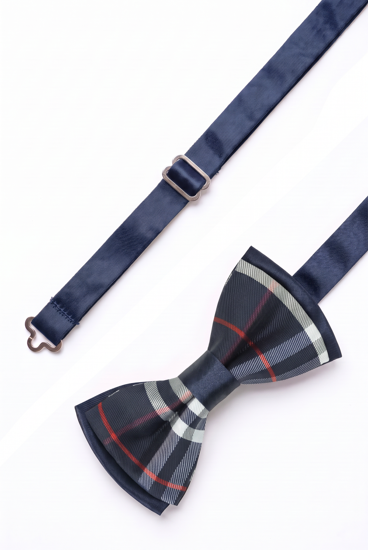 Set di papillon a quadri stile Burberry per bambini - blu navy e Rosso