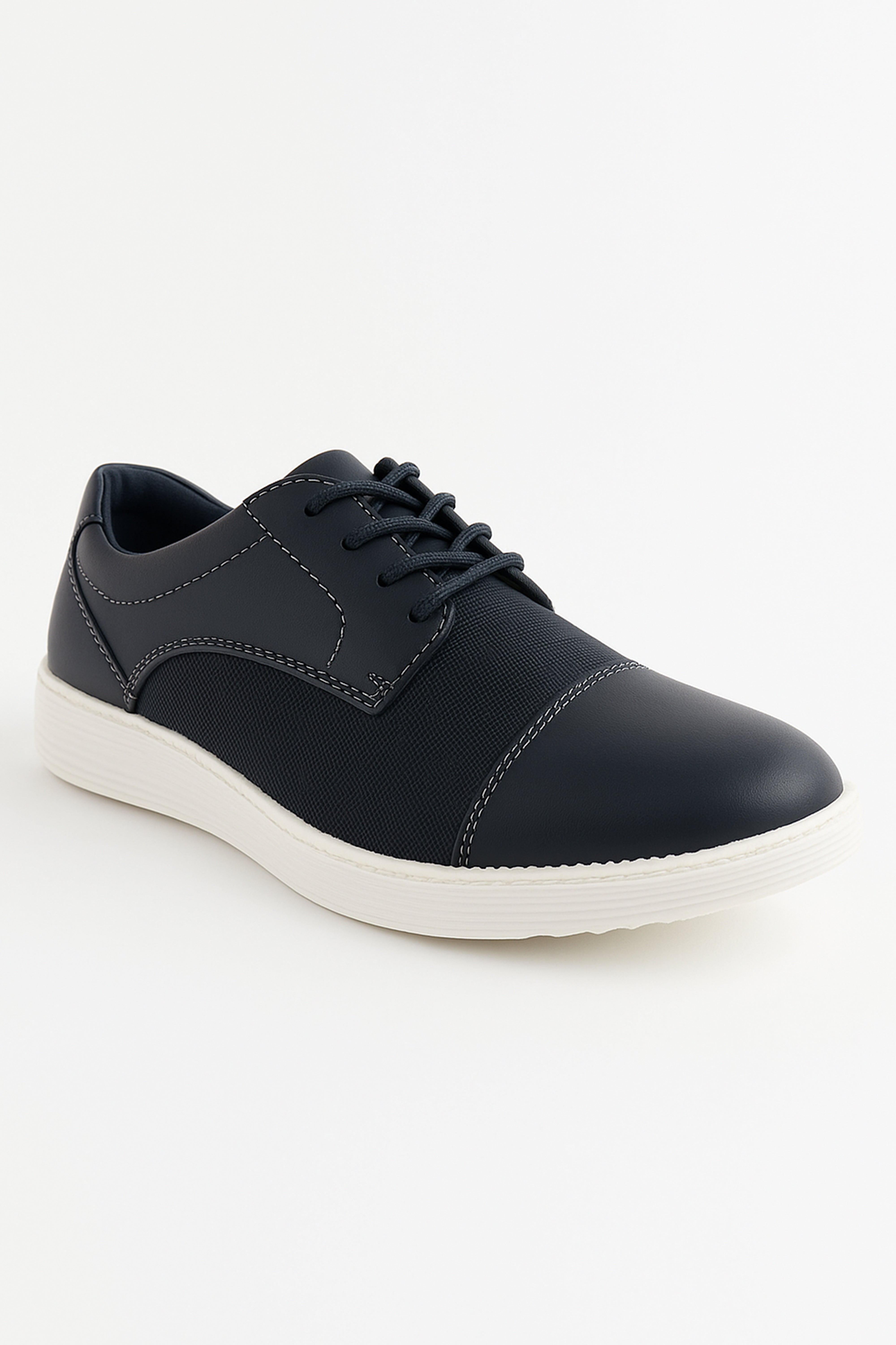 Boys' Casual Derby-style Sneakers - FELIX - Navy Blue Side Picture