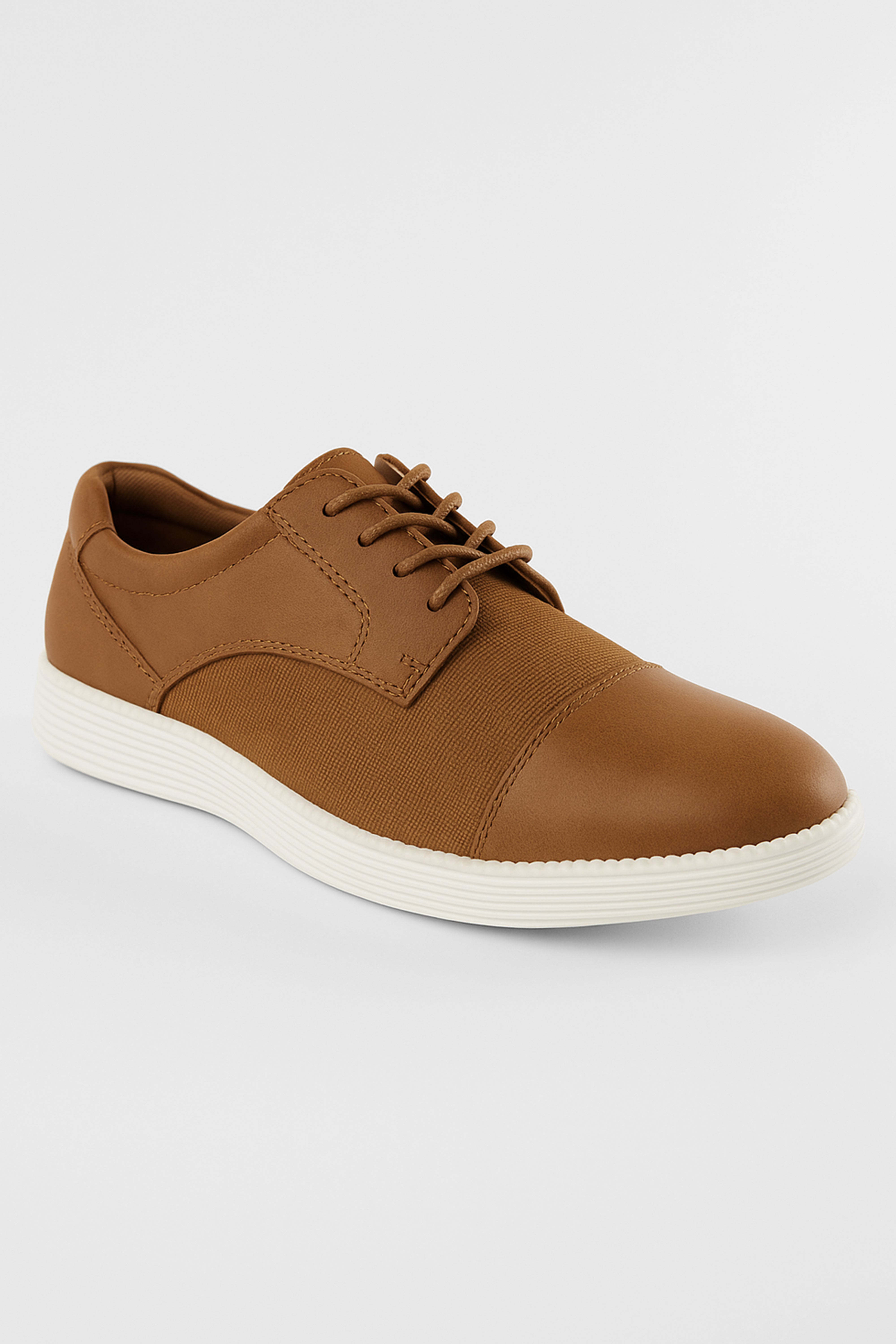 Boys' Casual Derby-style Sneakers - FELIX - Tan Brown Side Picture