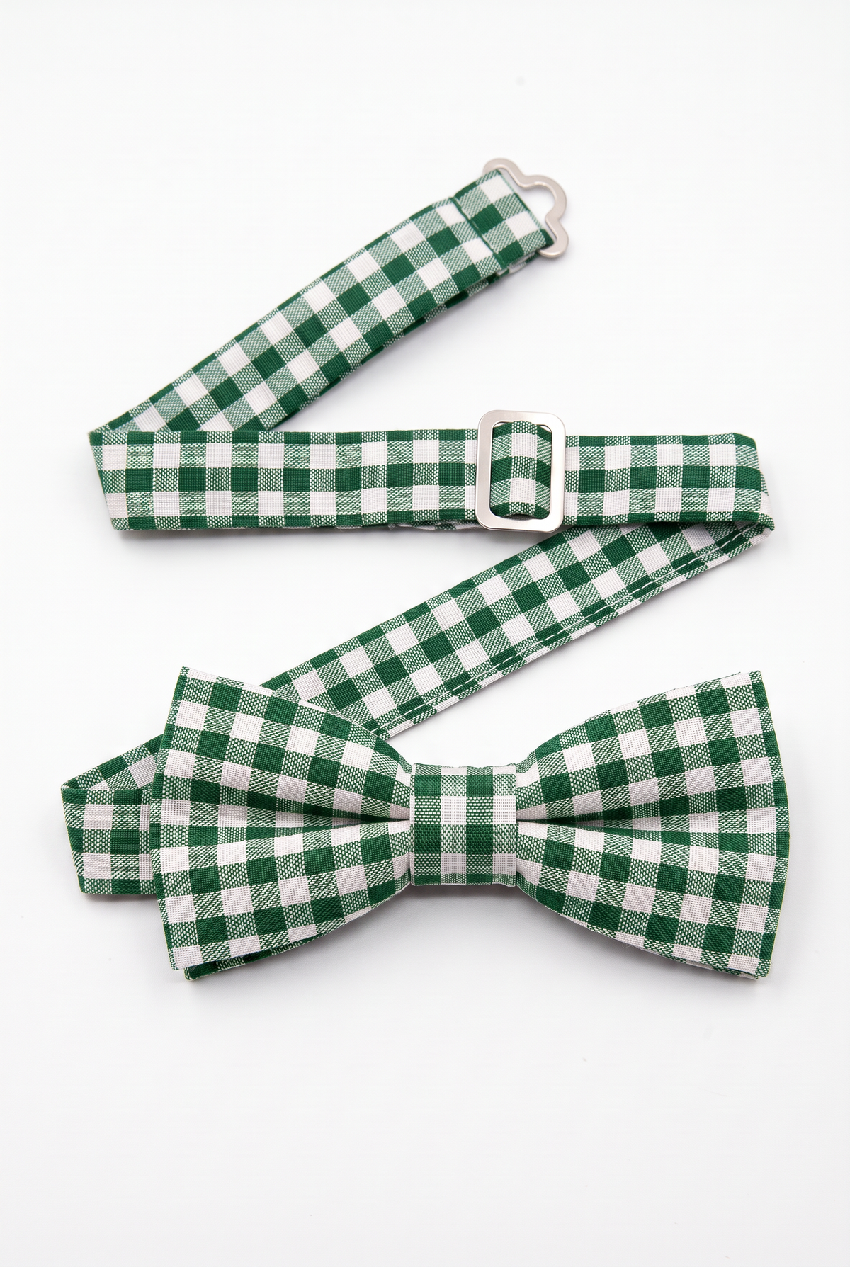 Boys' Checkered Bow Tie - BWC - Light Green strap picture