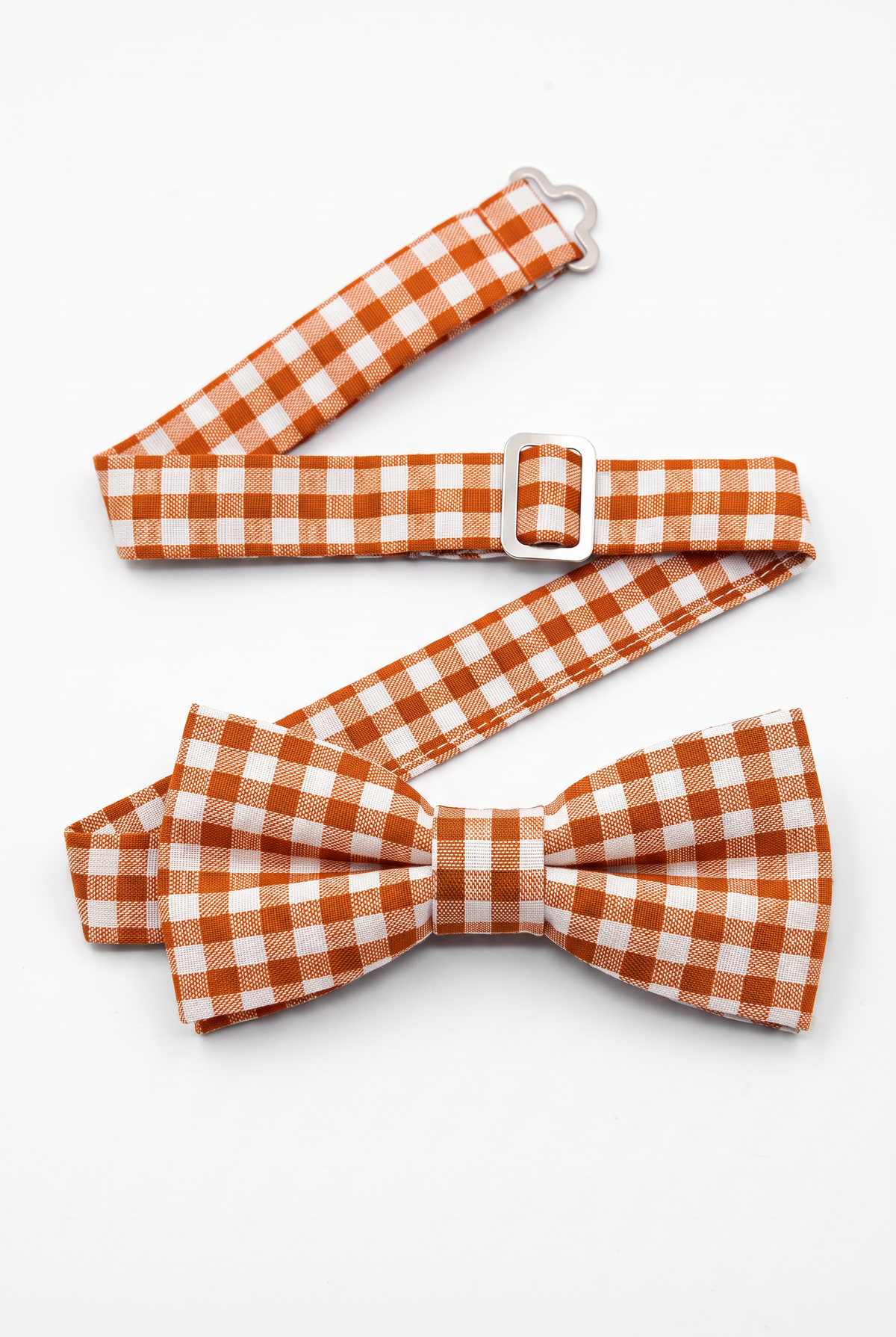 Boys' Checkered Bow Tie - BWC - Orange Strap Picture
