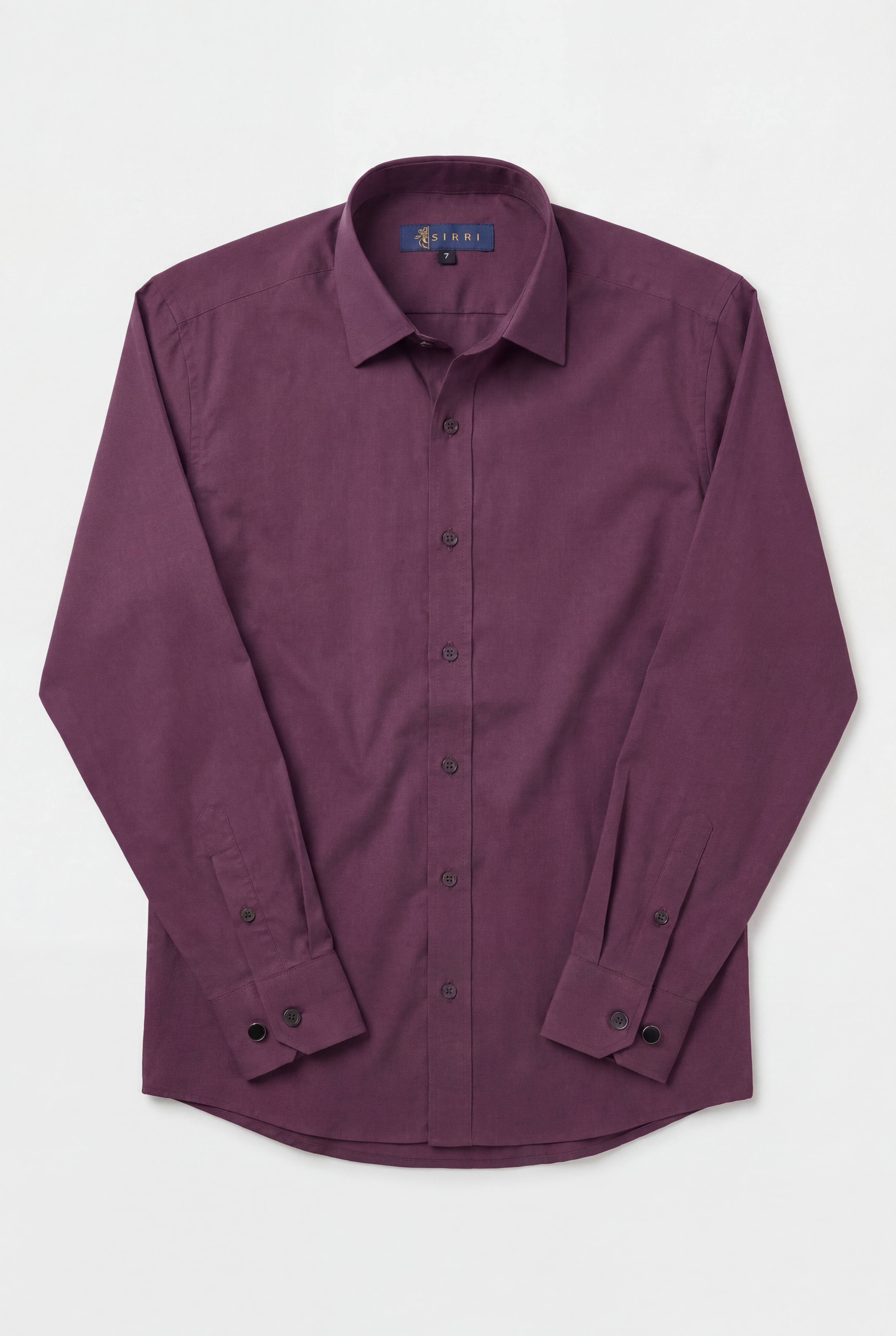 Chemise classique à col pour garçons avec boutons de manchette - Bourgogne