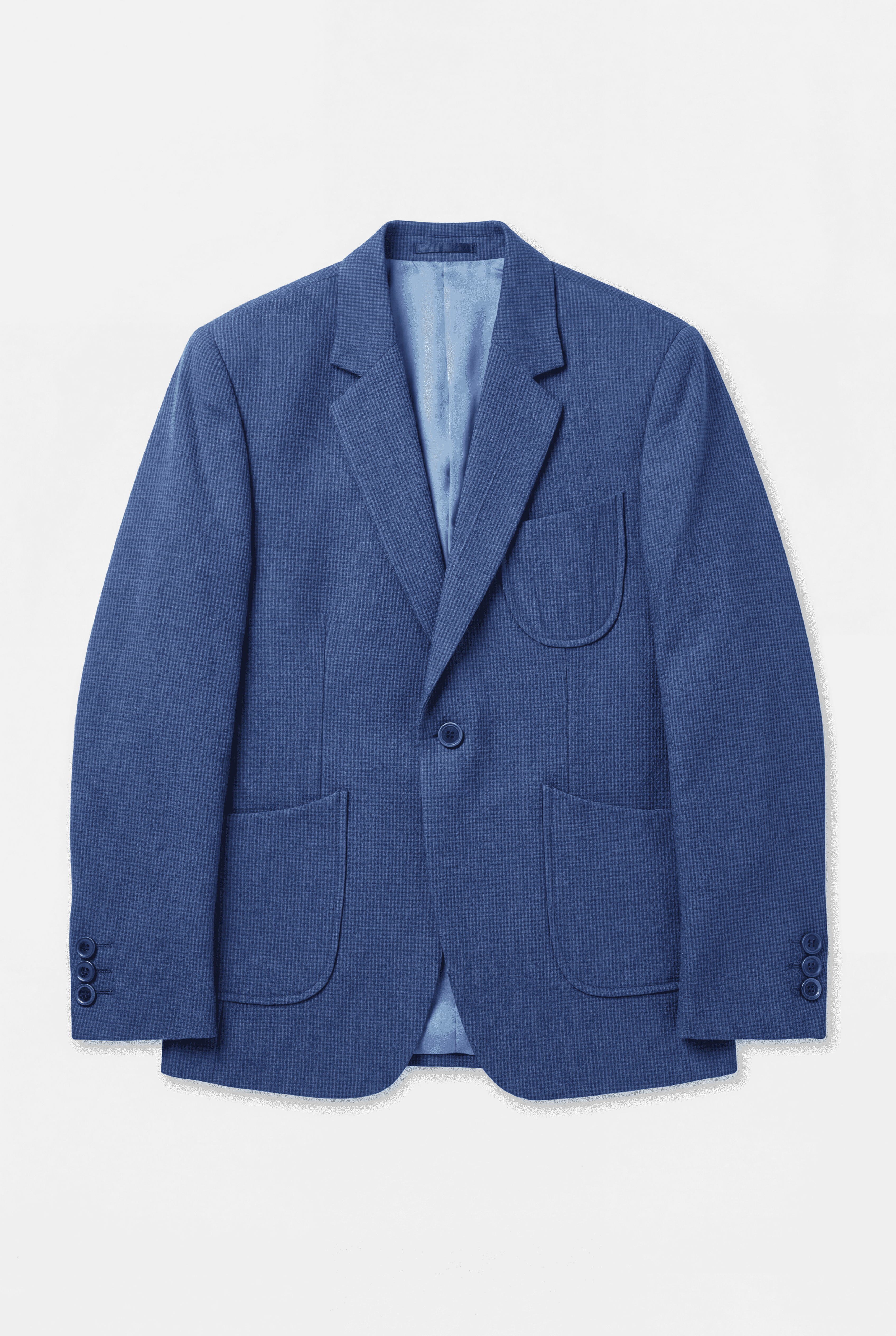 Jungen Baumwollmischung Slim Fit Formeller Köper Blazer - Marineblau