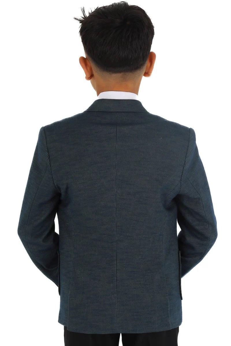 Blazer Formel en Tissu Twill Slim Fit pour Garçons - Vert Kaki