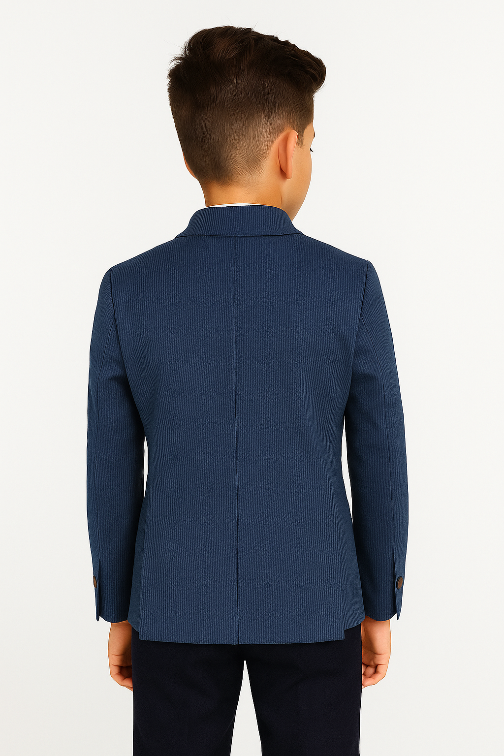 Blazer Formel en Tissu Twill Slim Fit pour Garçons - Bleu Marine