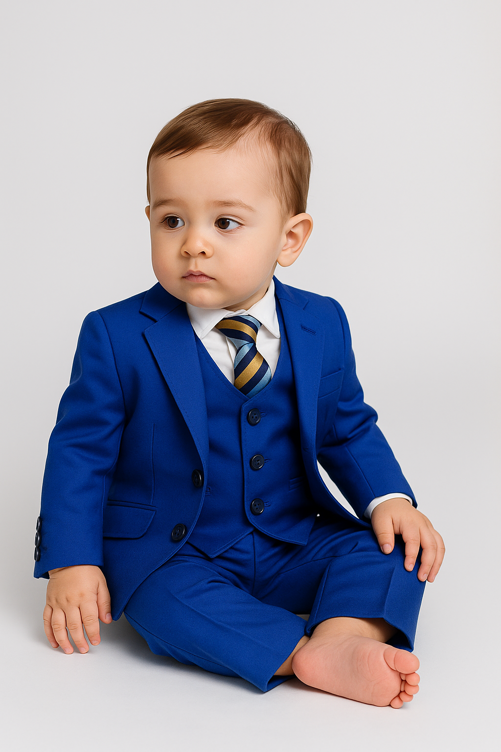 Boys Formal Suit Set - Saks Blue