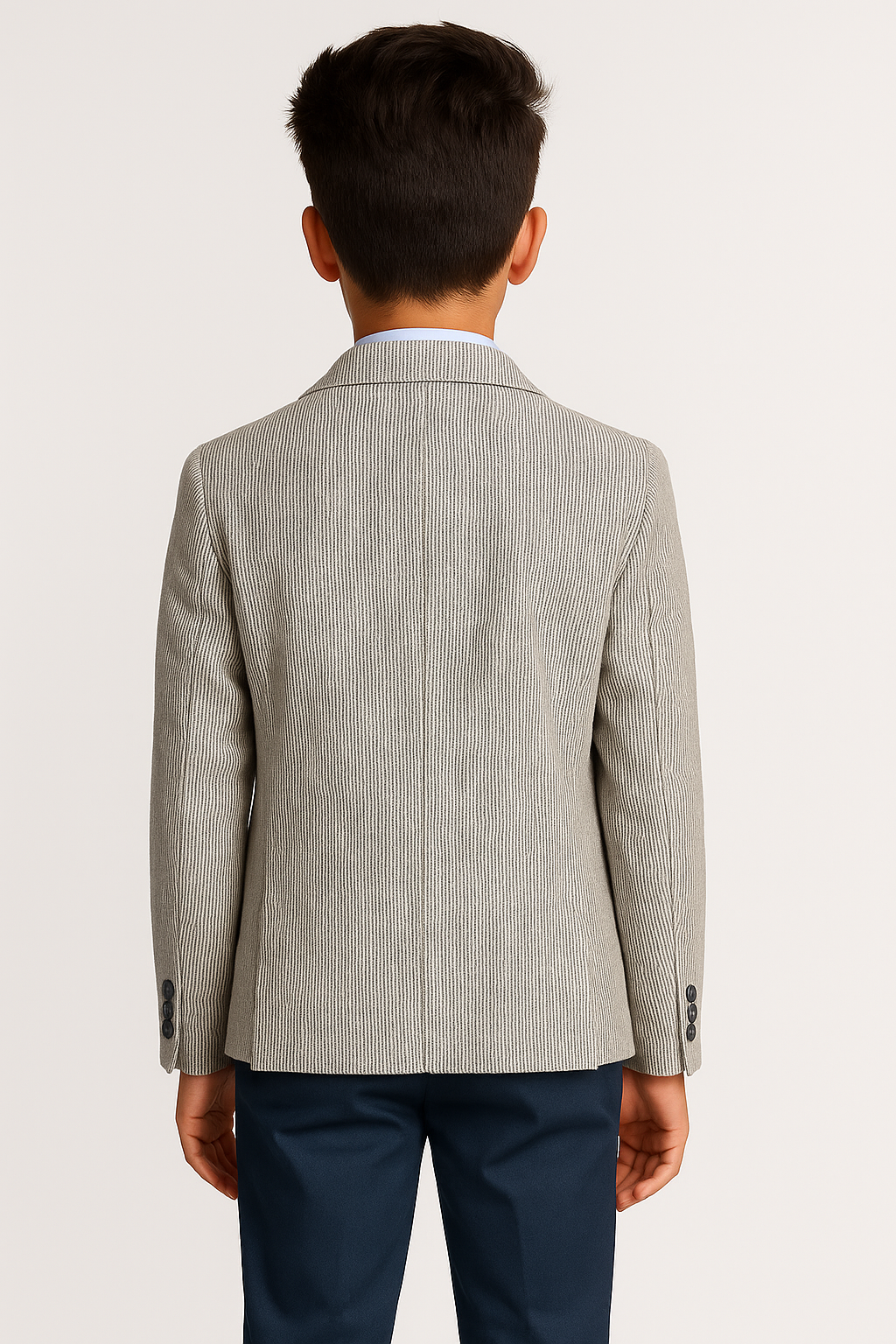 Blazer en Tissu Twill et Lin Gris pour Garçons - JAMIE - Gris