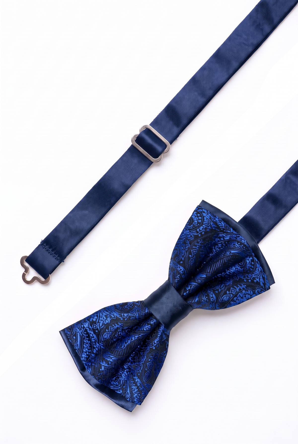 Boys & Men's Paisley Bow Tie  - Navy