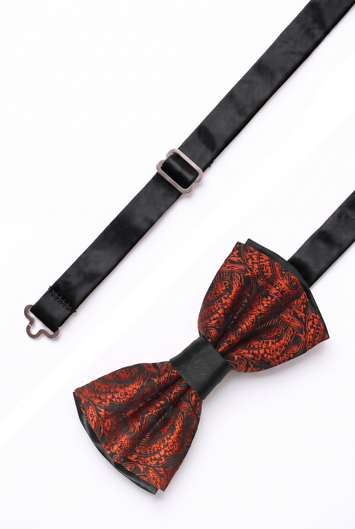 Ensemble nœud papillon et mouchoir à motif cachemire pour garçon et homme - Rouge