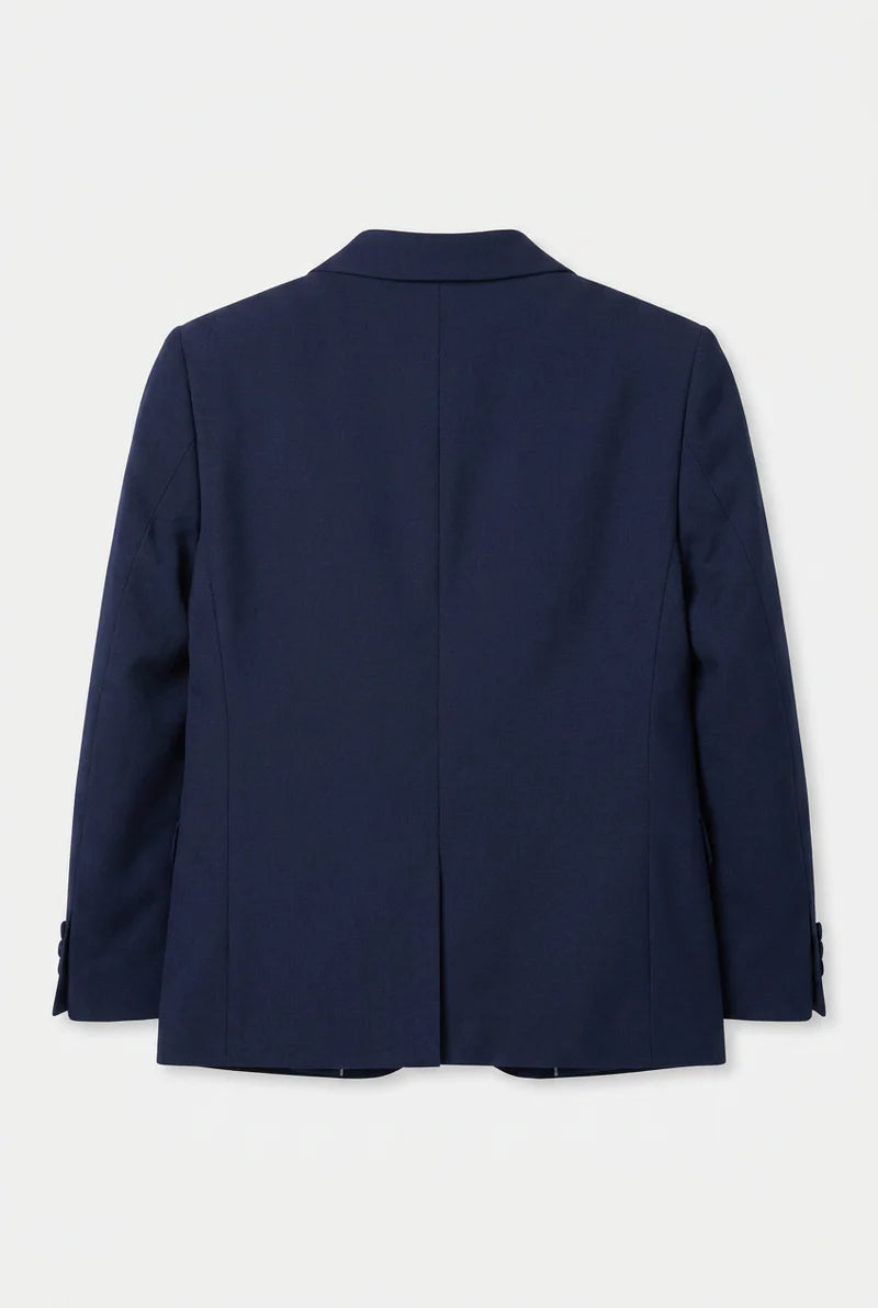 Abito da cerimonia blu navy per ragazzi con camicia e gemelli