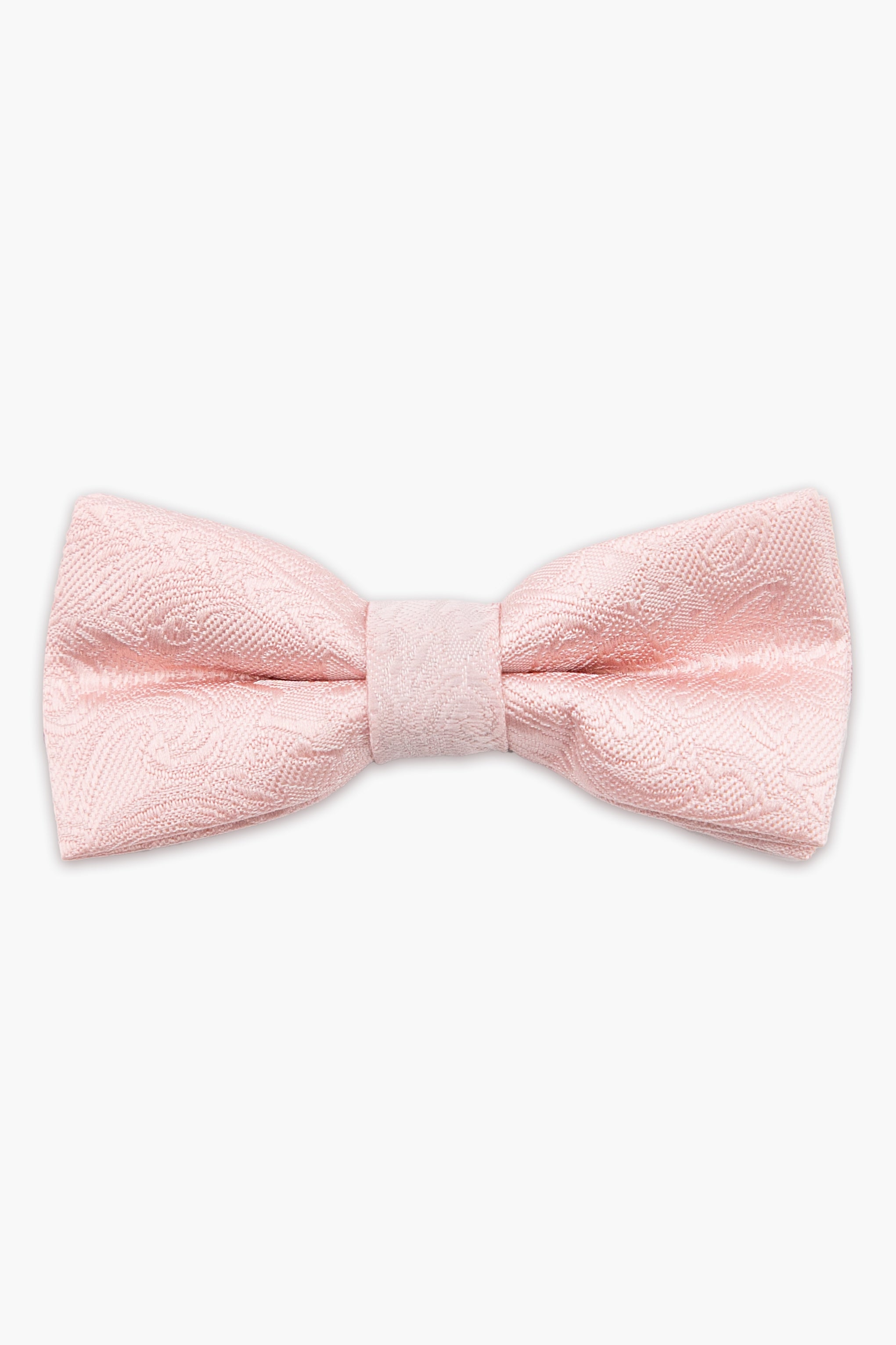 Boys’ Pastel Paisley Pre-Tied Dickie Bow Tie  - Blush Pink