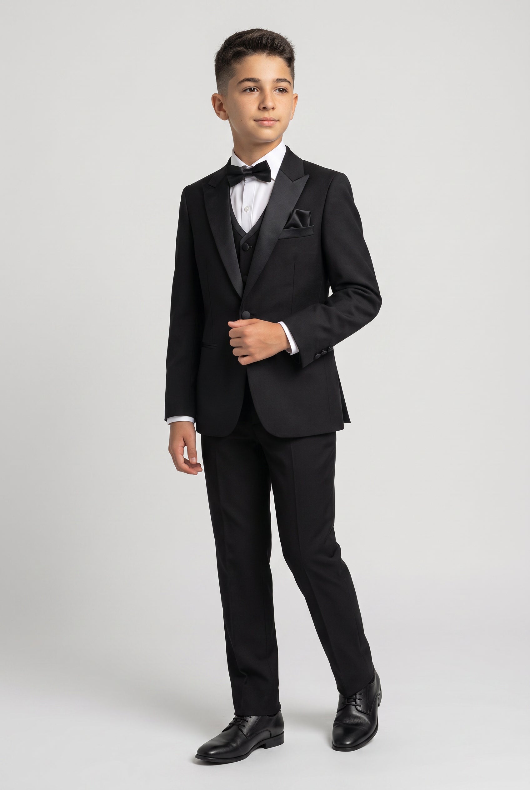 Jungen Peak Lapel Tuxedo Dinner Anzug - HARRY Schwarz - Schwarz
