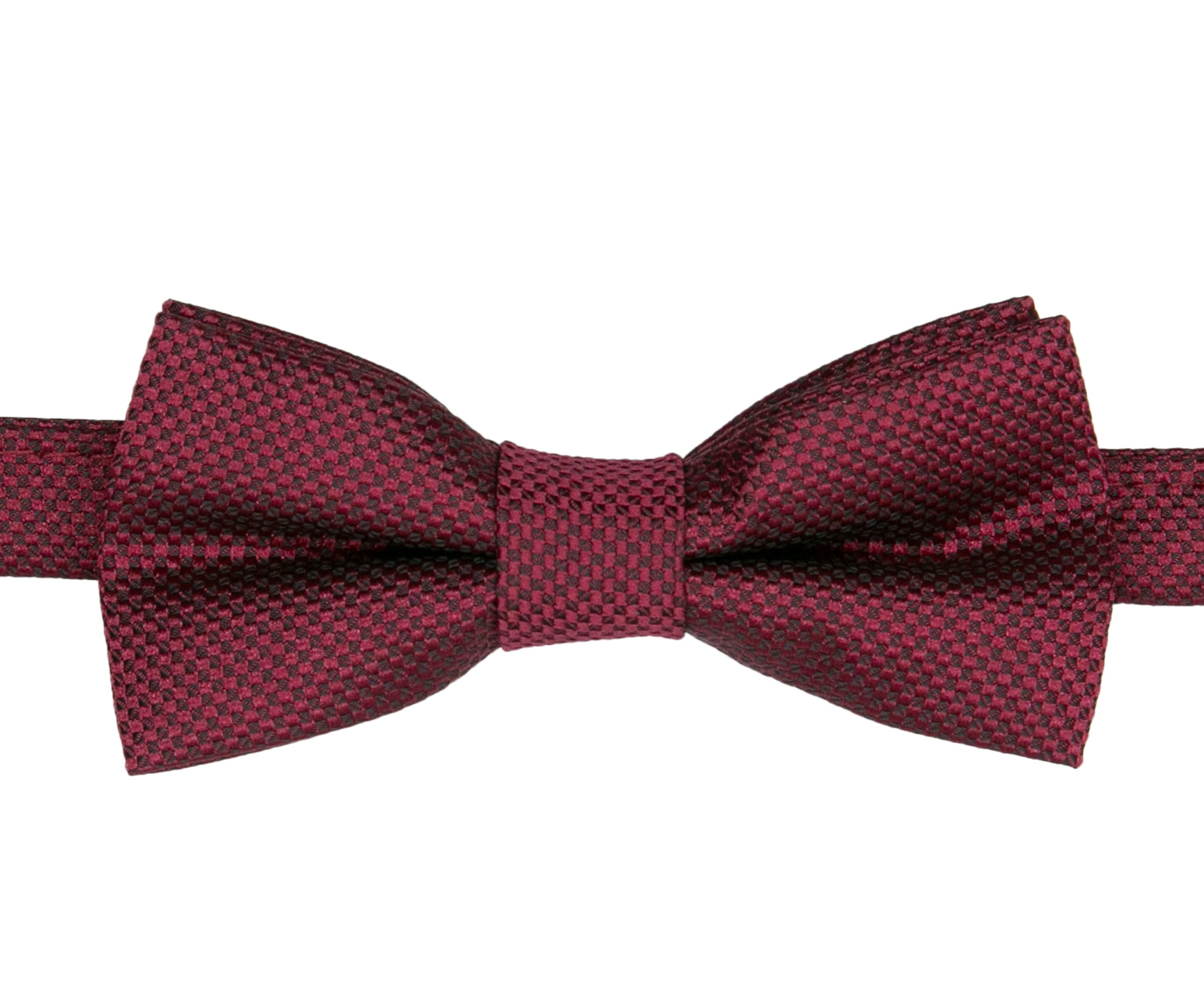 Boys' Pre-Tied Jacquard Dickie Bow Tie Neckwear  - Burgundy