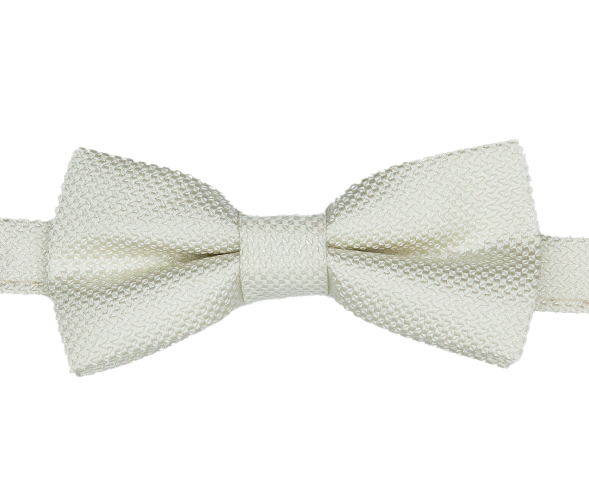 Boys' Pre-Tied Jacquard Dickie Bow Tie Neckwear  - Ivory