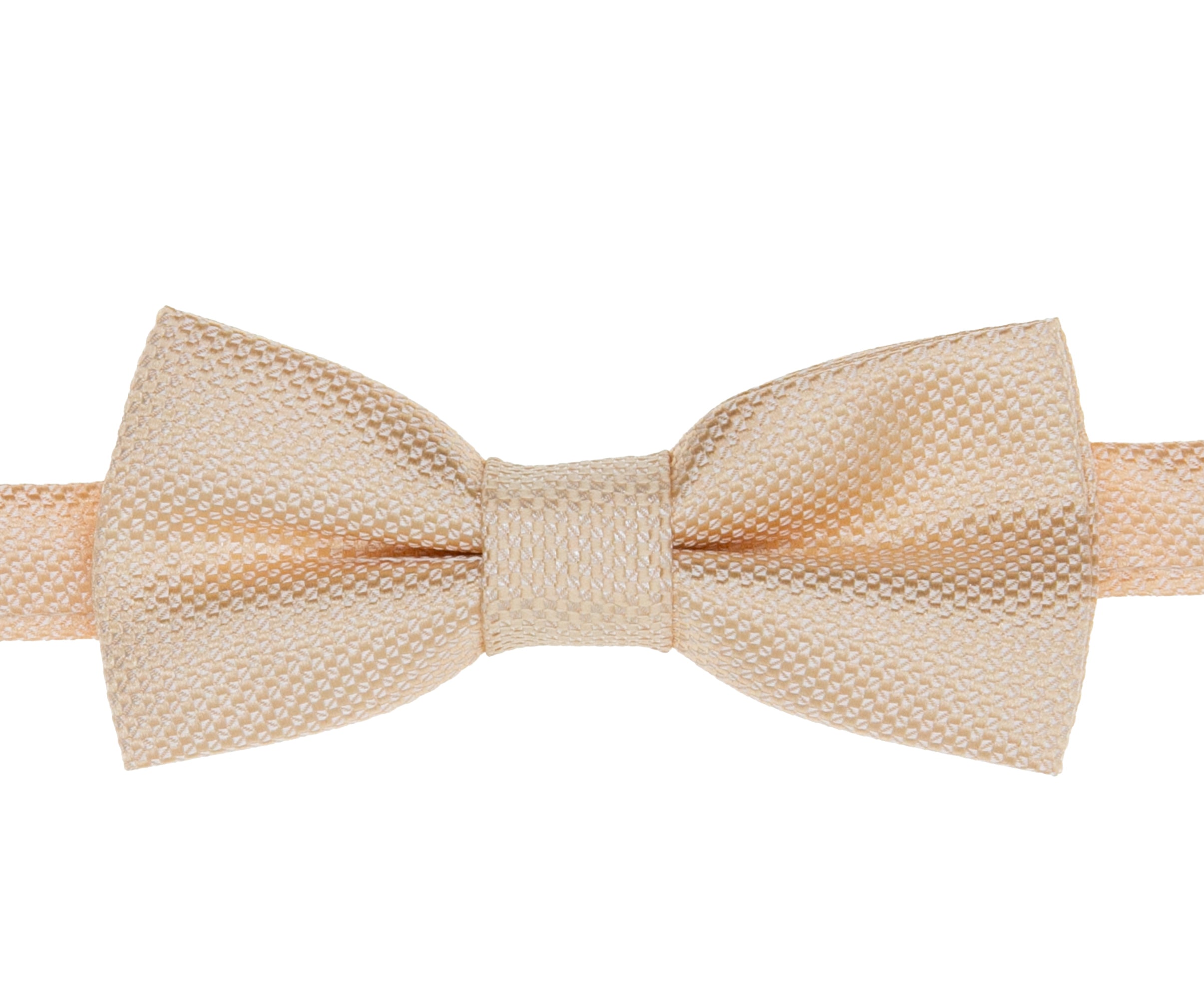 Boys' Pre-Tied Jacquard Dickie Bow Tie Neckwear  - Soft Apricot