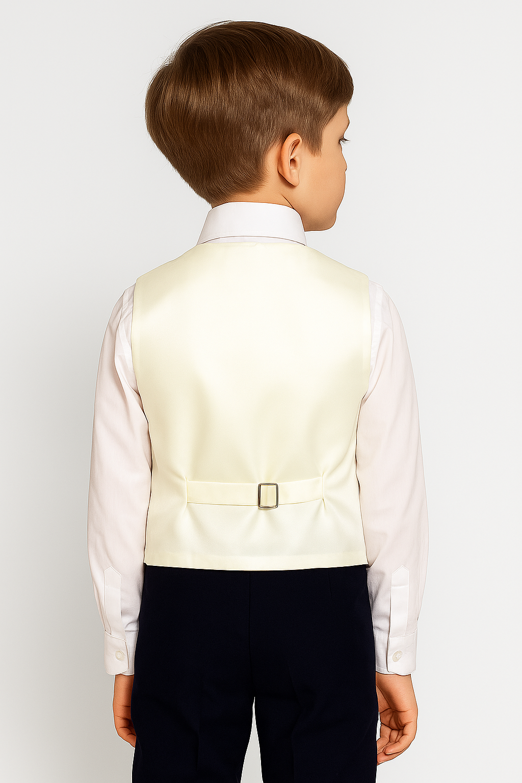 Ensemble Gilet en Satin et Cravate pour Garçons - Rose