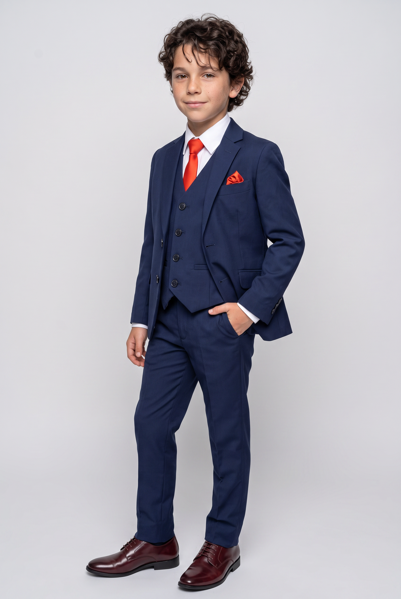 Jungen Slim Fit Formeller Blauer Anzug - Blau