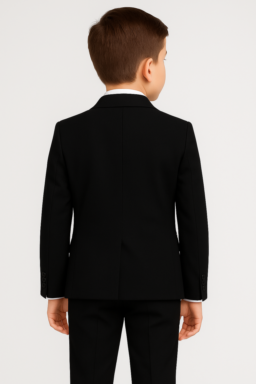 Boys Slim Fit Formal Suit - Black Back Picture