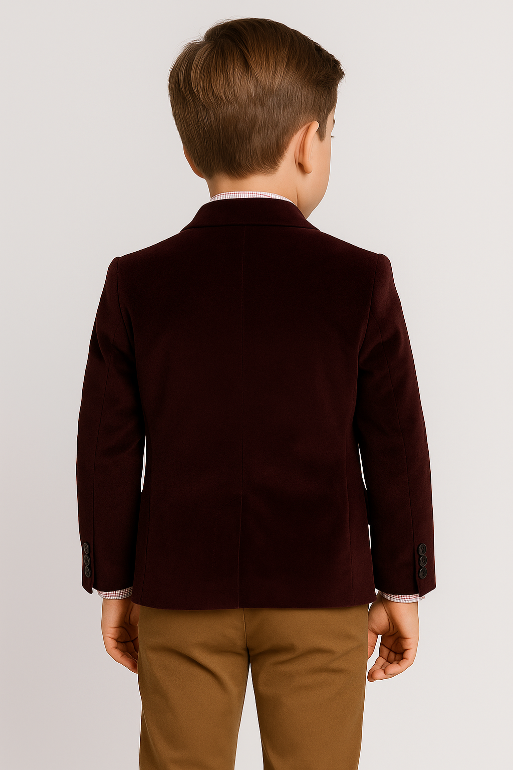 Boys Slim Fit Formal Suit Set - ARCHIE - Burgundy