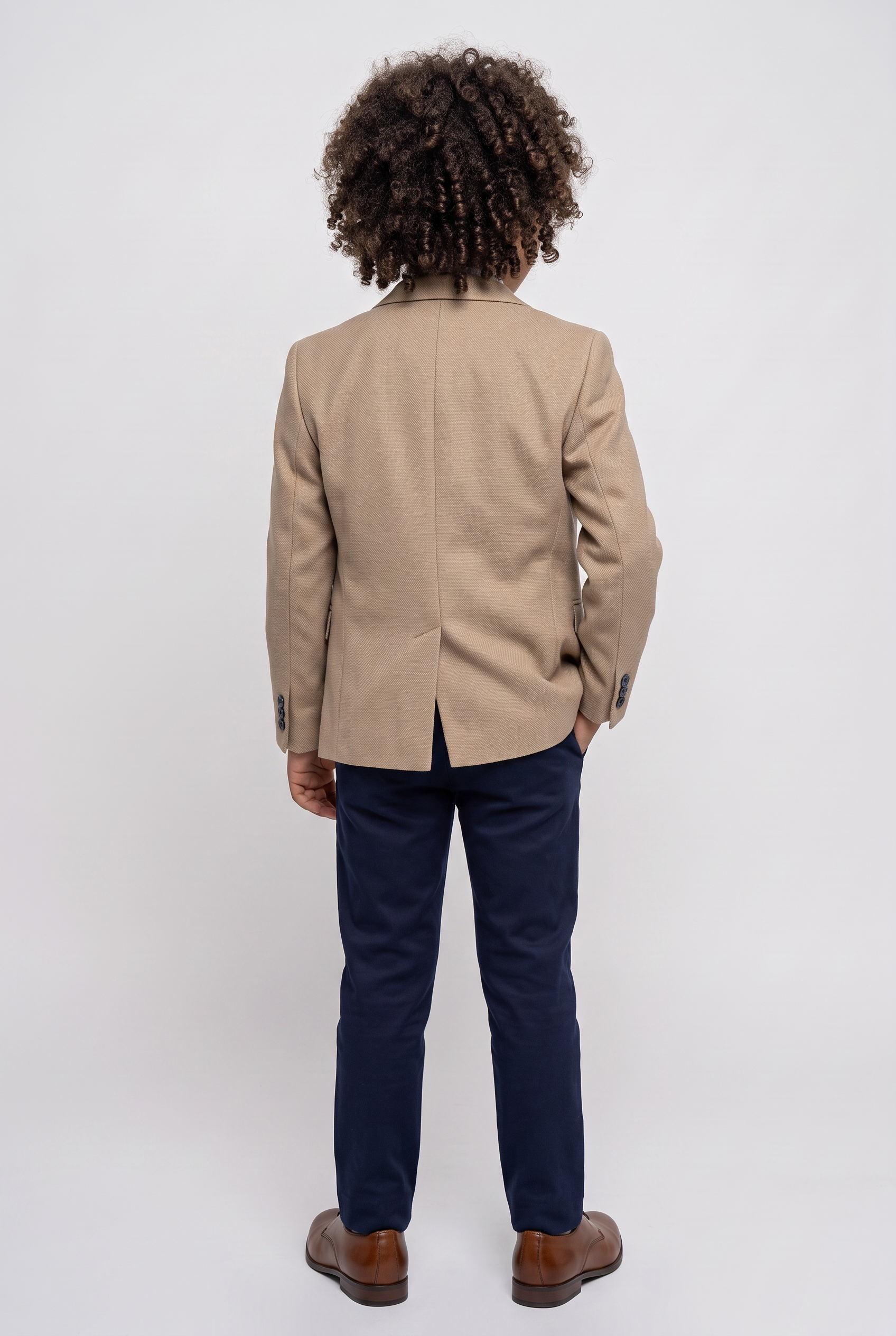 Jungen Slim Fit Anzug - HENRY - Beige