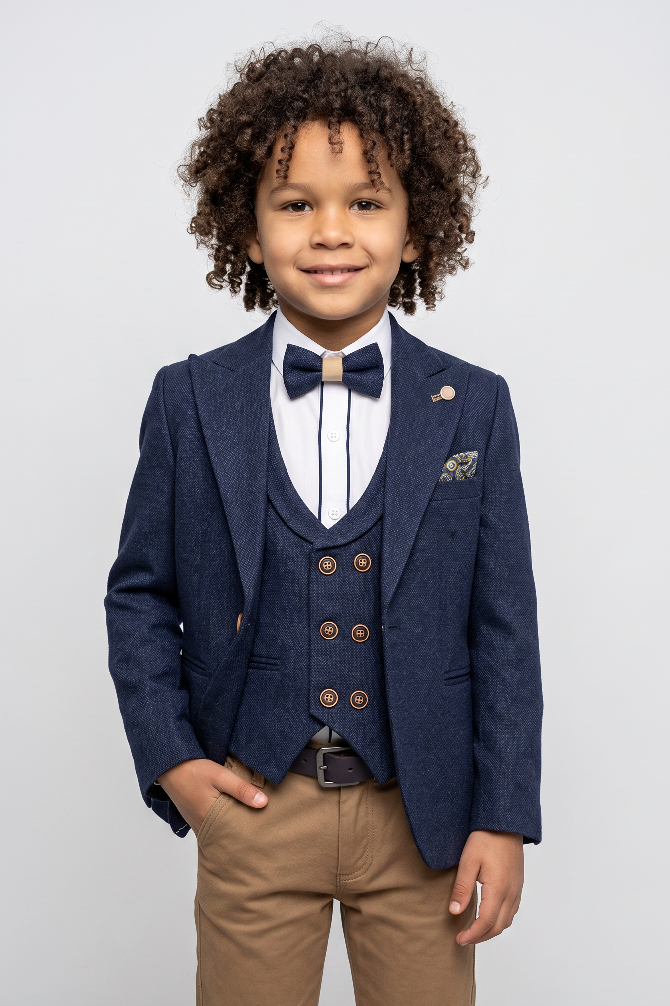 Jungen Slim Fit Anzug - HENRY - Navyblau