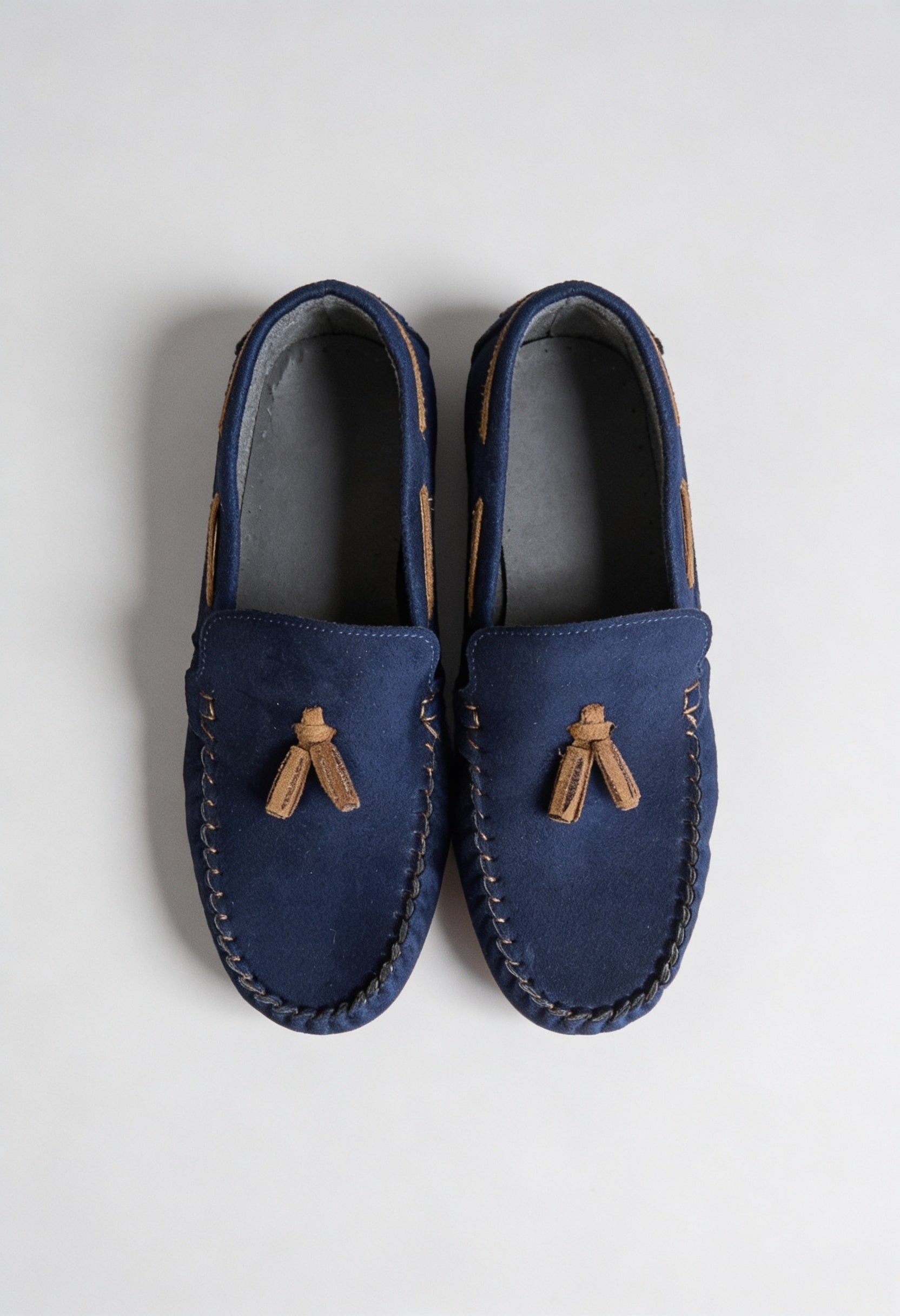 Erkek Çocuk Püsküllü Süet Slip On Penny Loafer - BABYLON - Lacivert